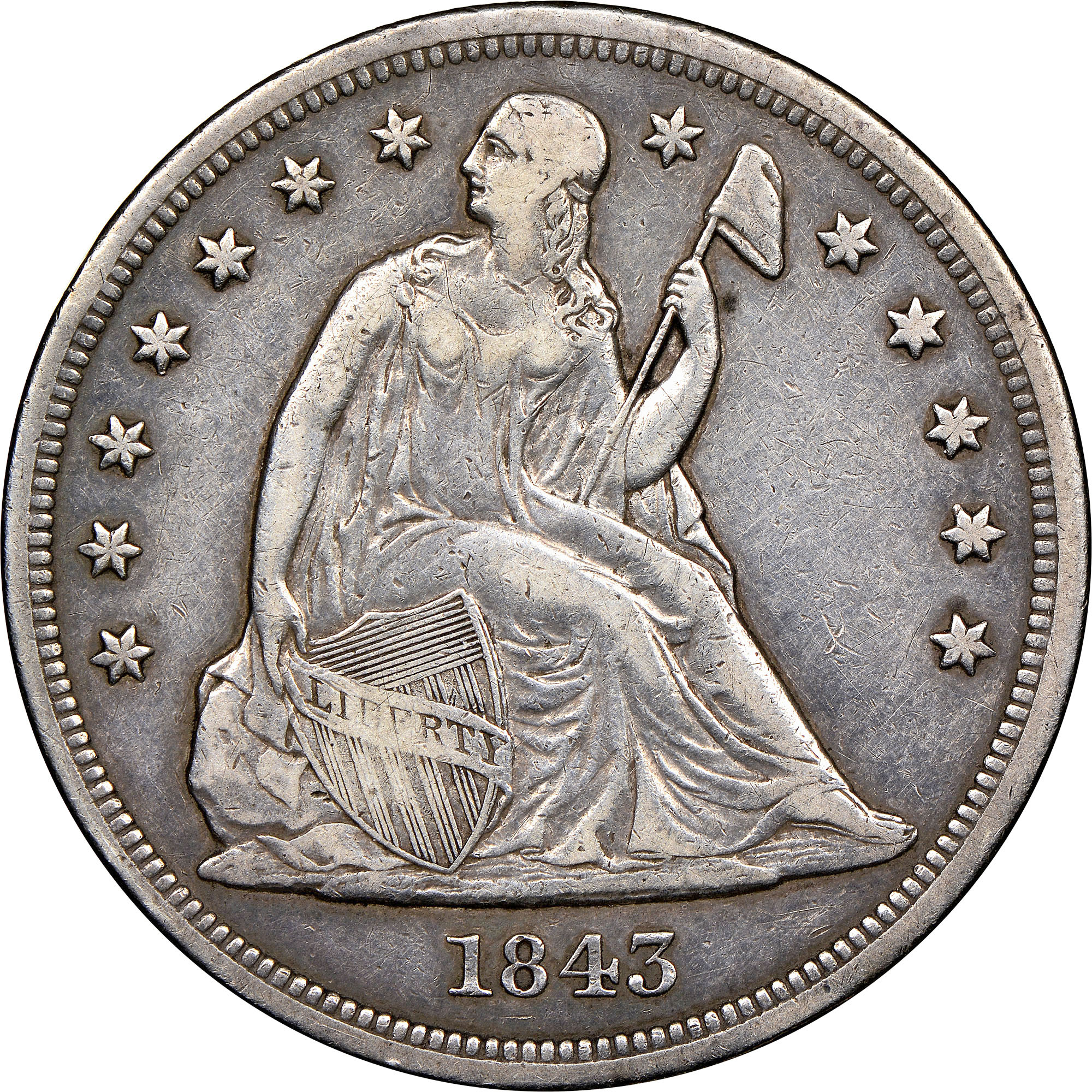 銀杯 1843 $1 MS | Coin Explorer | NGC
