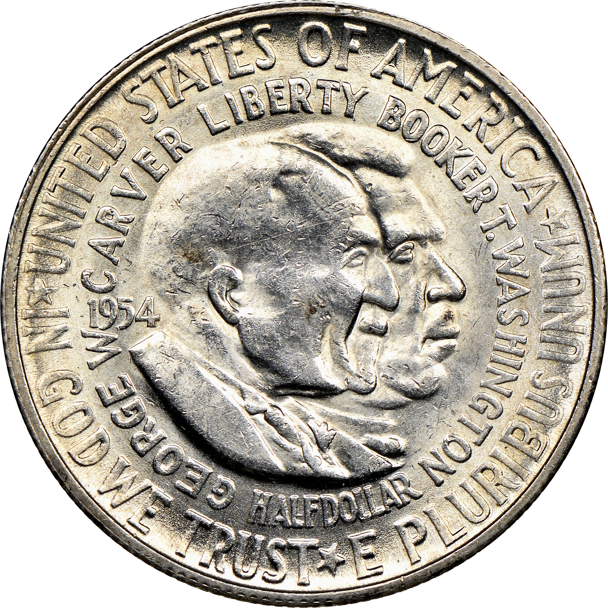 1954 S WASHINGTON-CARVER 50C MS | Coin Explorer | NGC