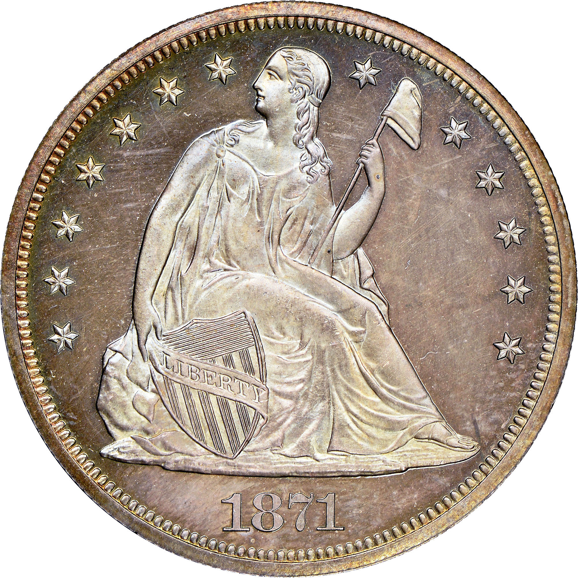 1871 $1 PF | Coin Explorer | NGC