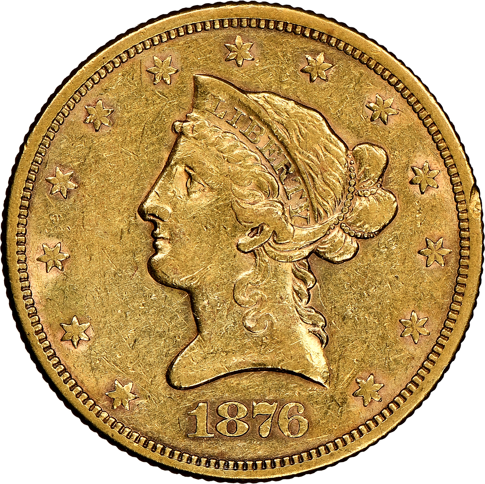 1876 S $10 MS | Coin Explorer | NGC