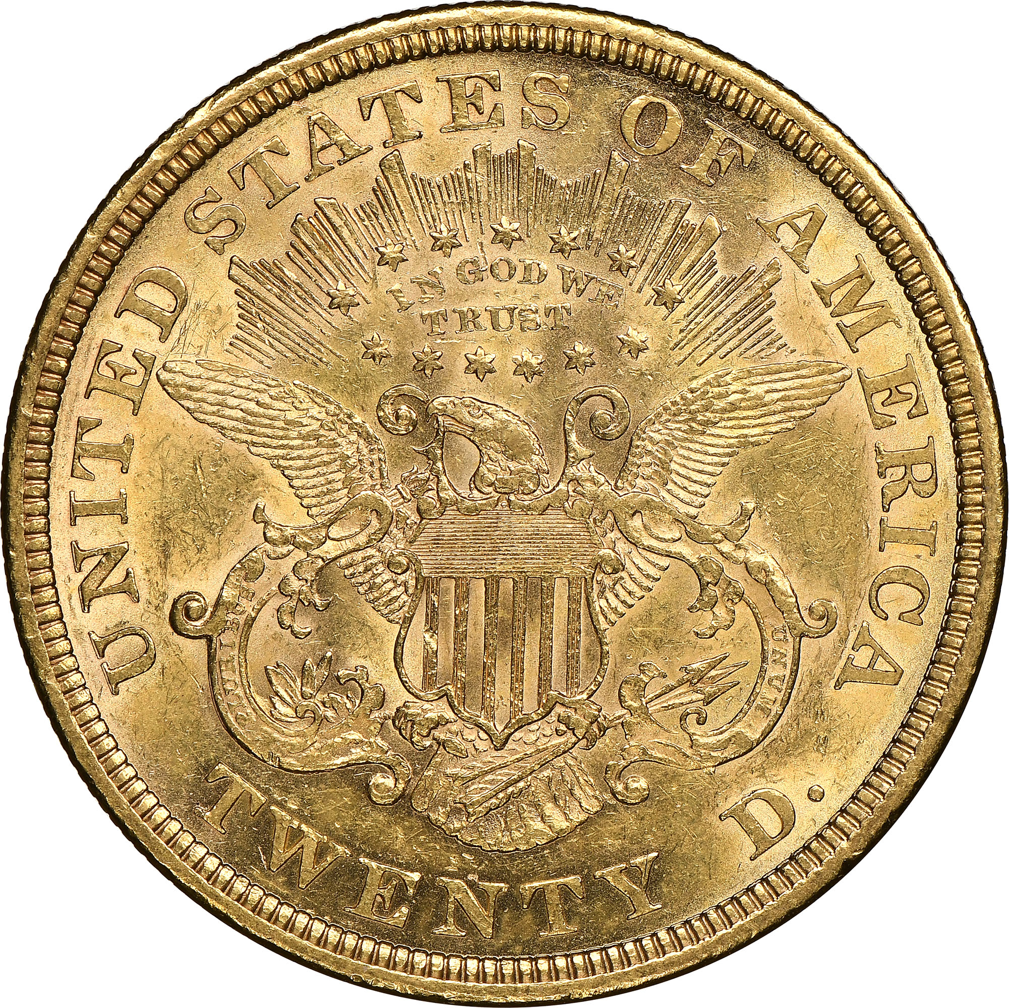 1866 MOTTO $20 MS | Coin Explorer | NGC