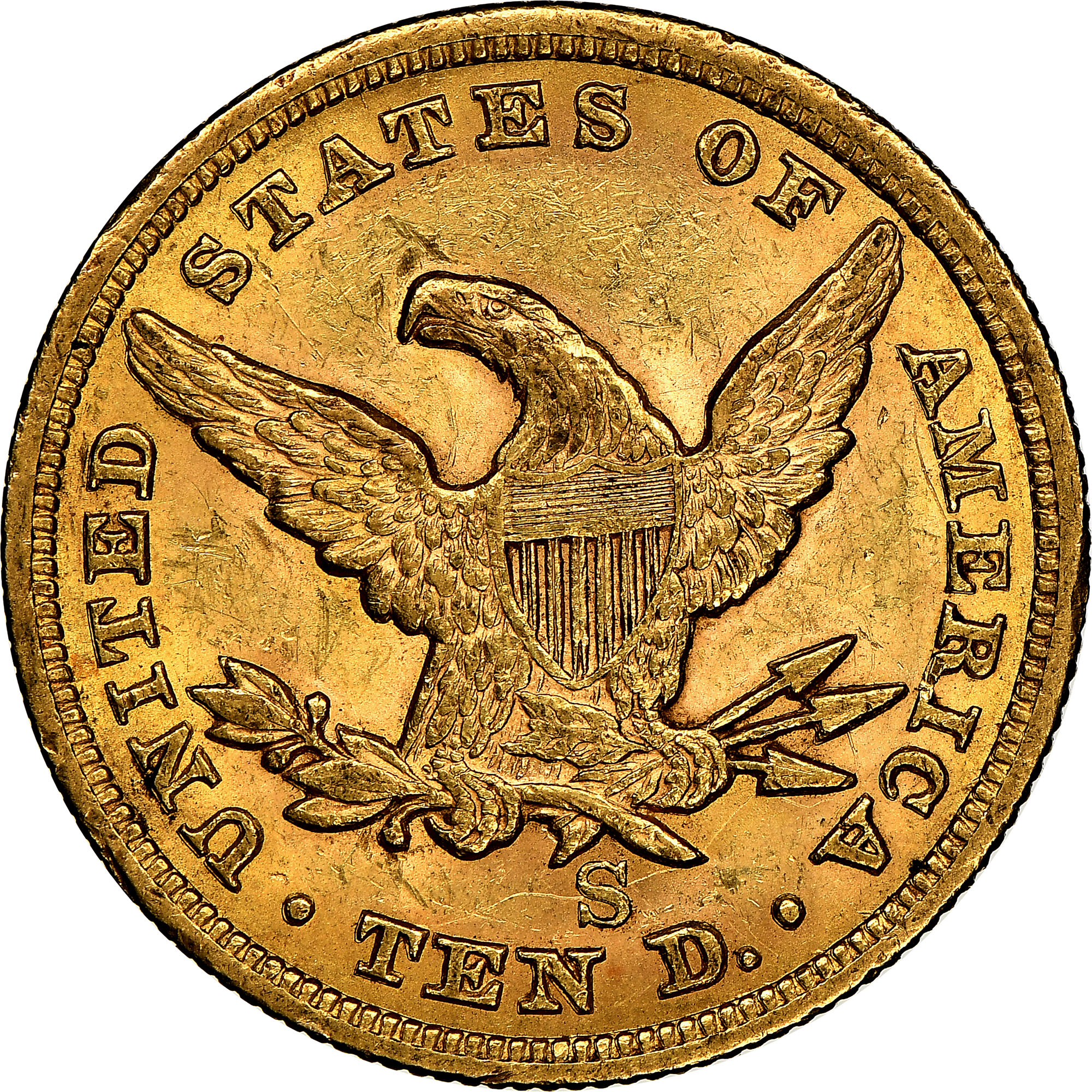 1865 S $10 MS | Coin Explorer | NGC