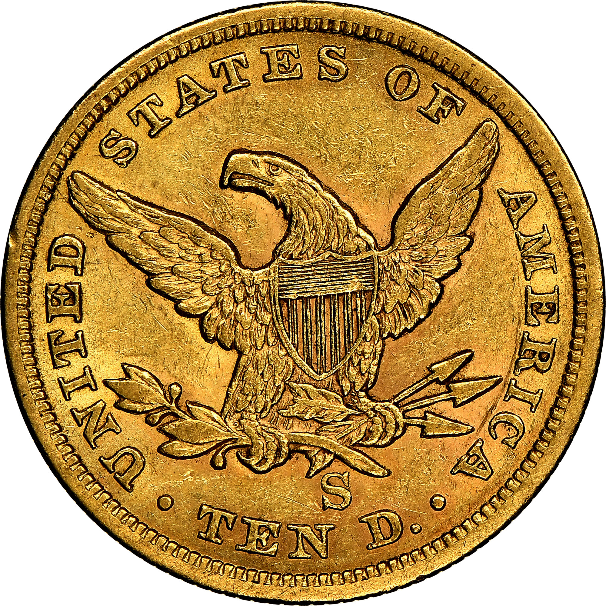 1860 S $10 MS | Coin Explorer | NGC