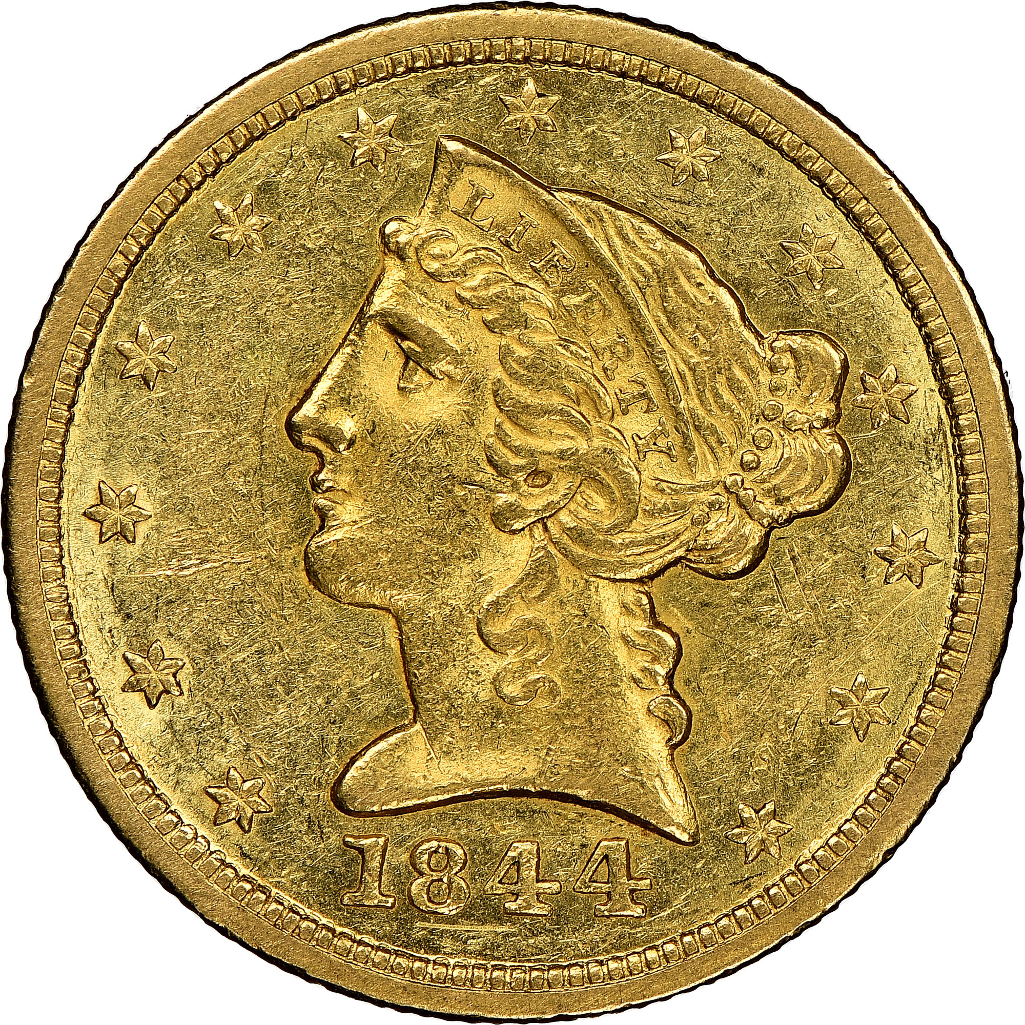 ◆佐々木兆さん　前金◆ 1844 O $5 MS | Coin Explorer | NGC