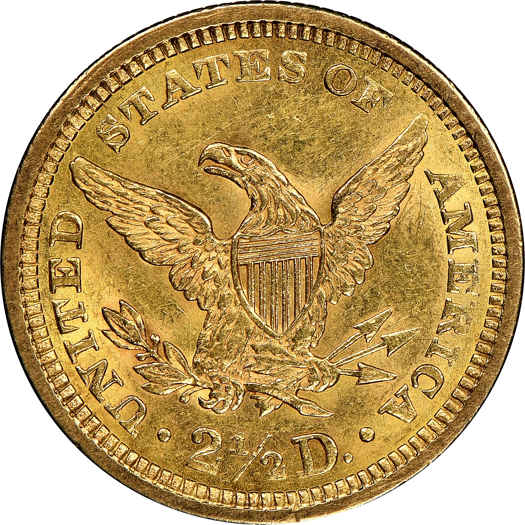 1861 TYPE 2 $2.5 MS | Coin Explorer | NGC