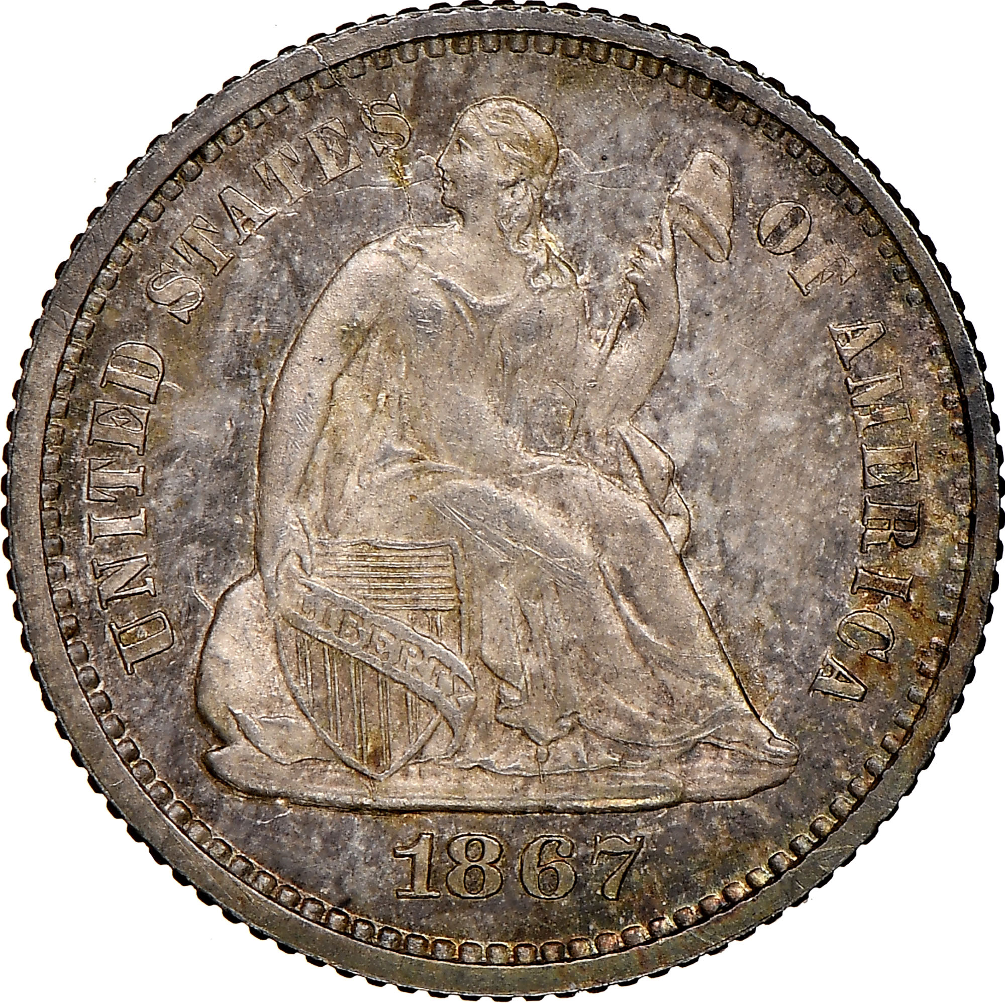 1867 H10C MS | Coin Explorer | NGC