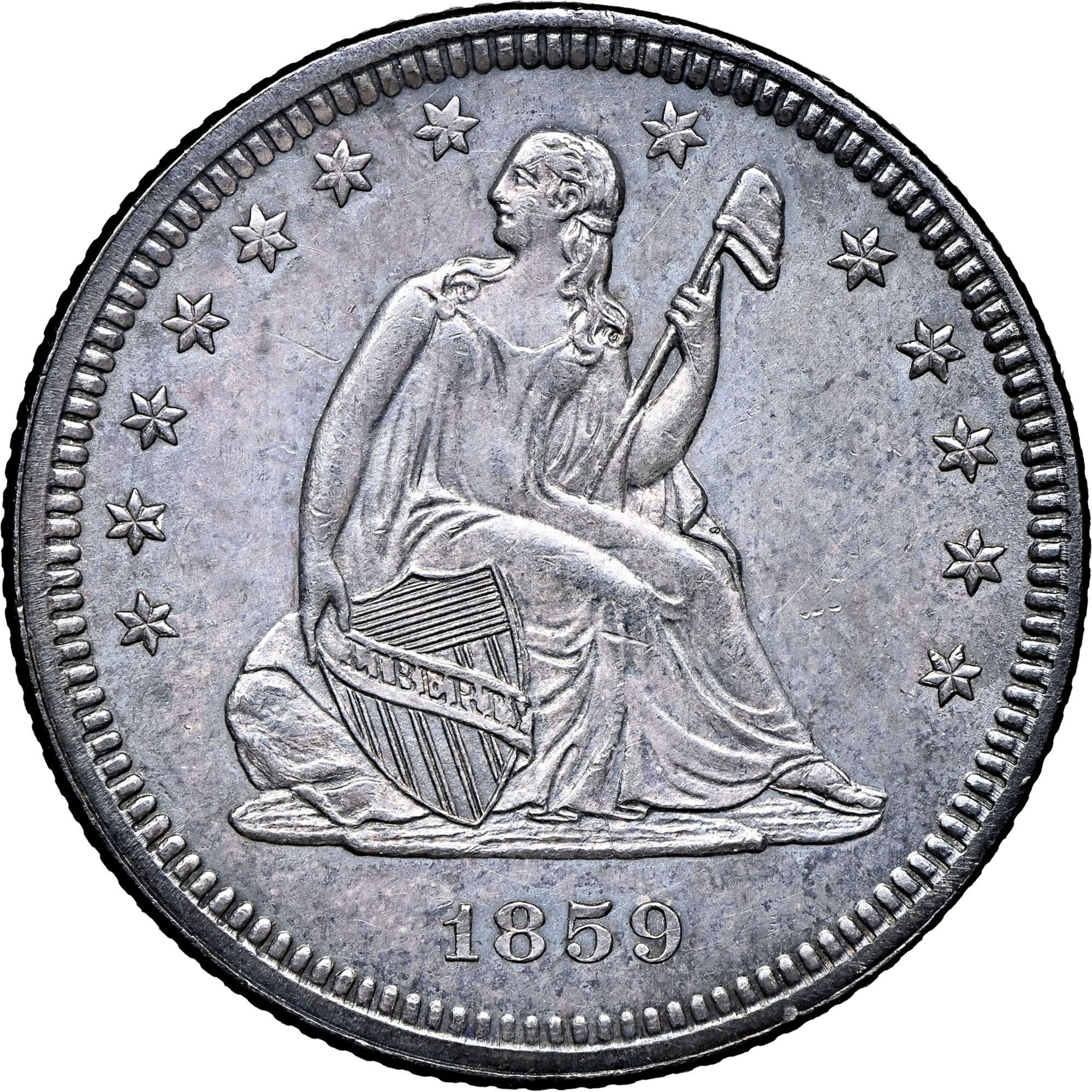 1859 25C MS | Coin Explorer | NGC