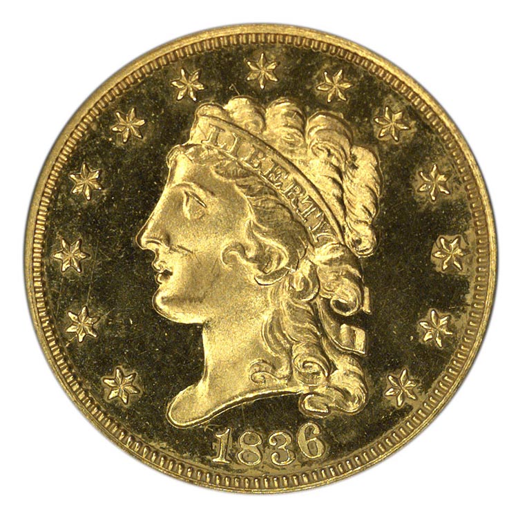 ウエストでポテティーでレッドでイーストな1.8*3 34度 1836 $2.5 PF | Coin Explorer | NGC