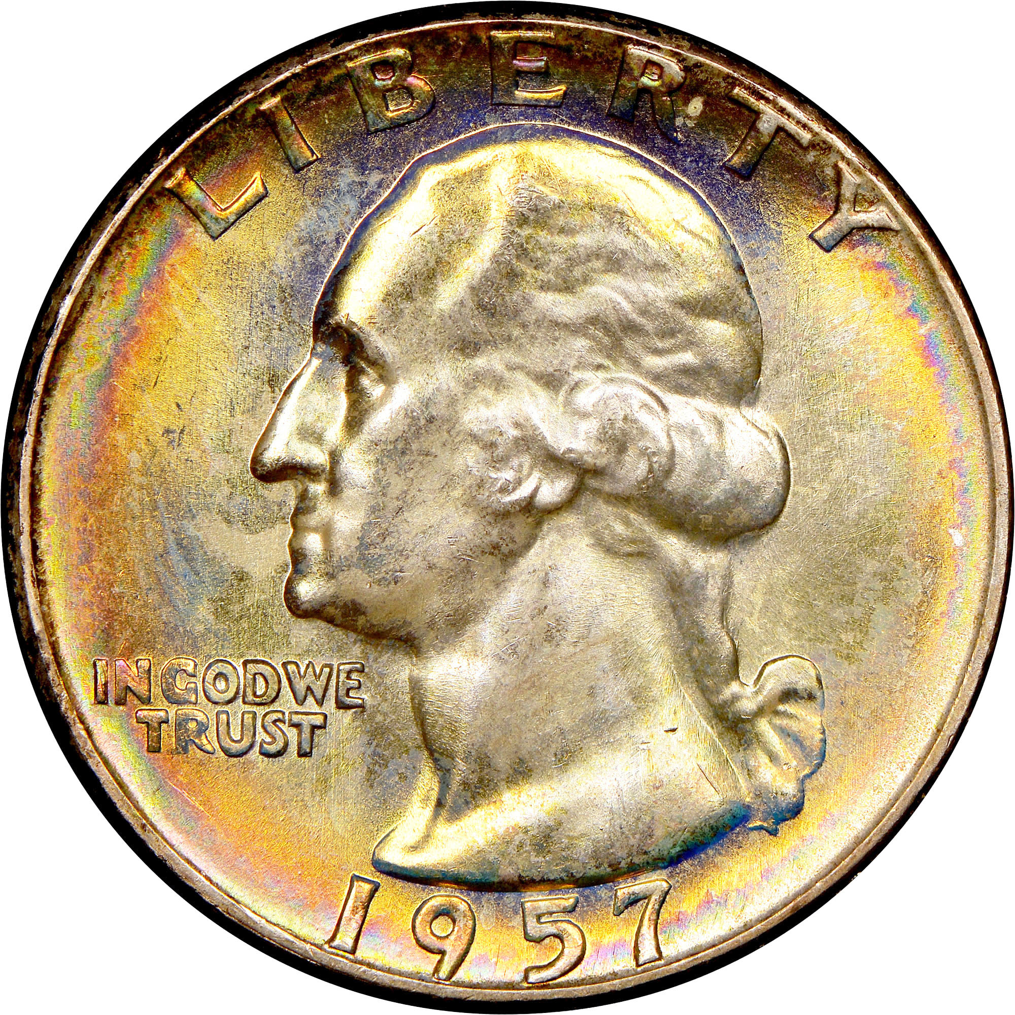 NGC MS65 1957年D 25¢ ワシントン シルバーコイン MS 65 Graded 1957