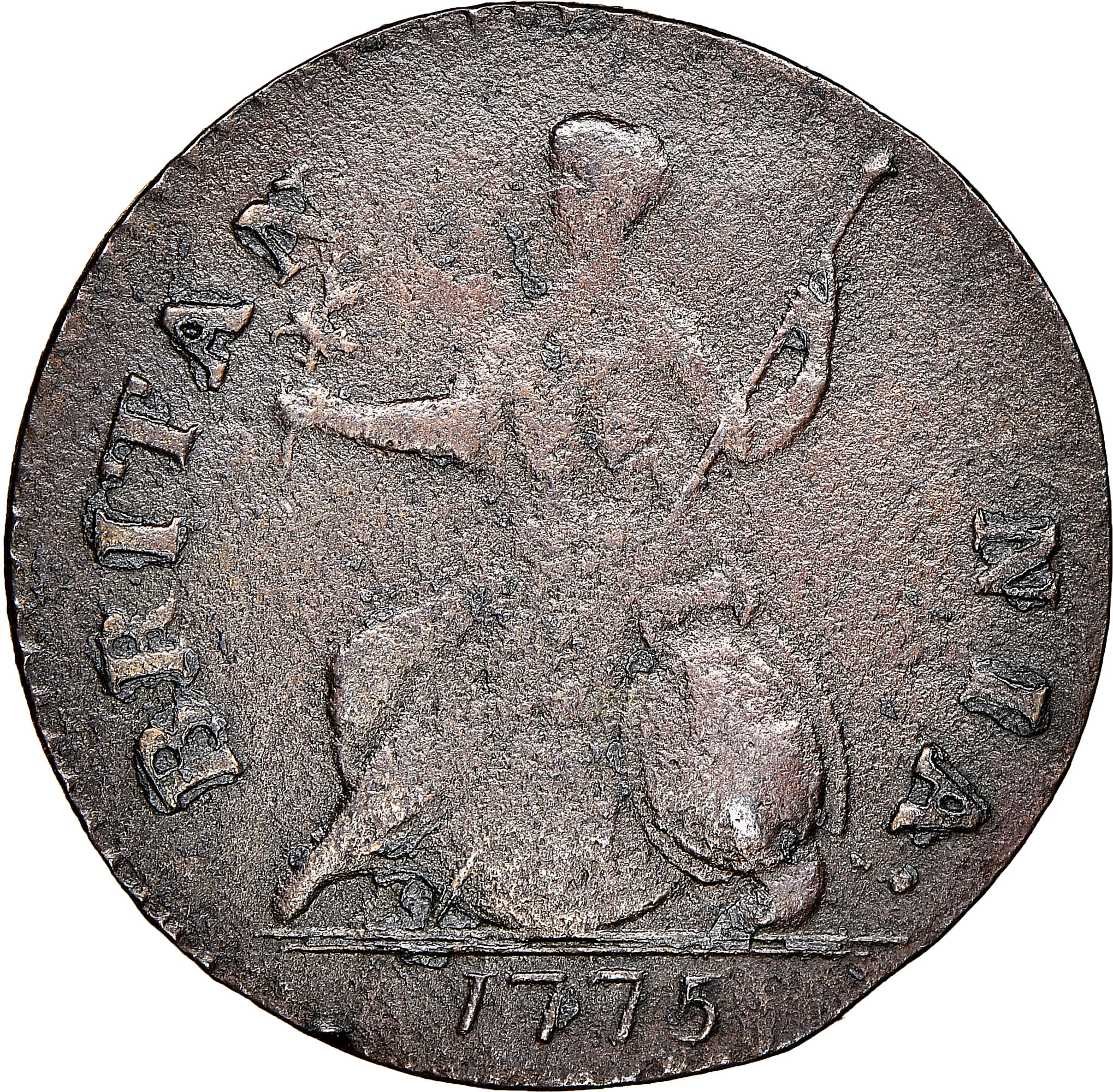 1775 'GEORGIVS' MACHIN'S MILLS 1/2P MS | Coin Explorer | NGC