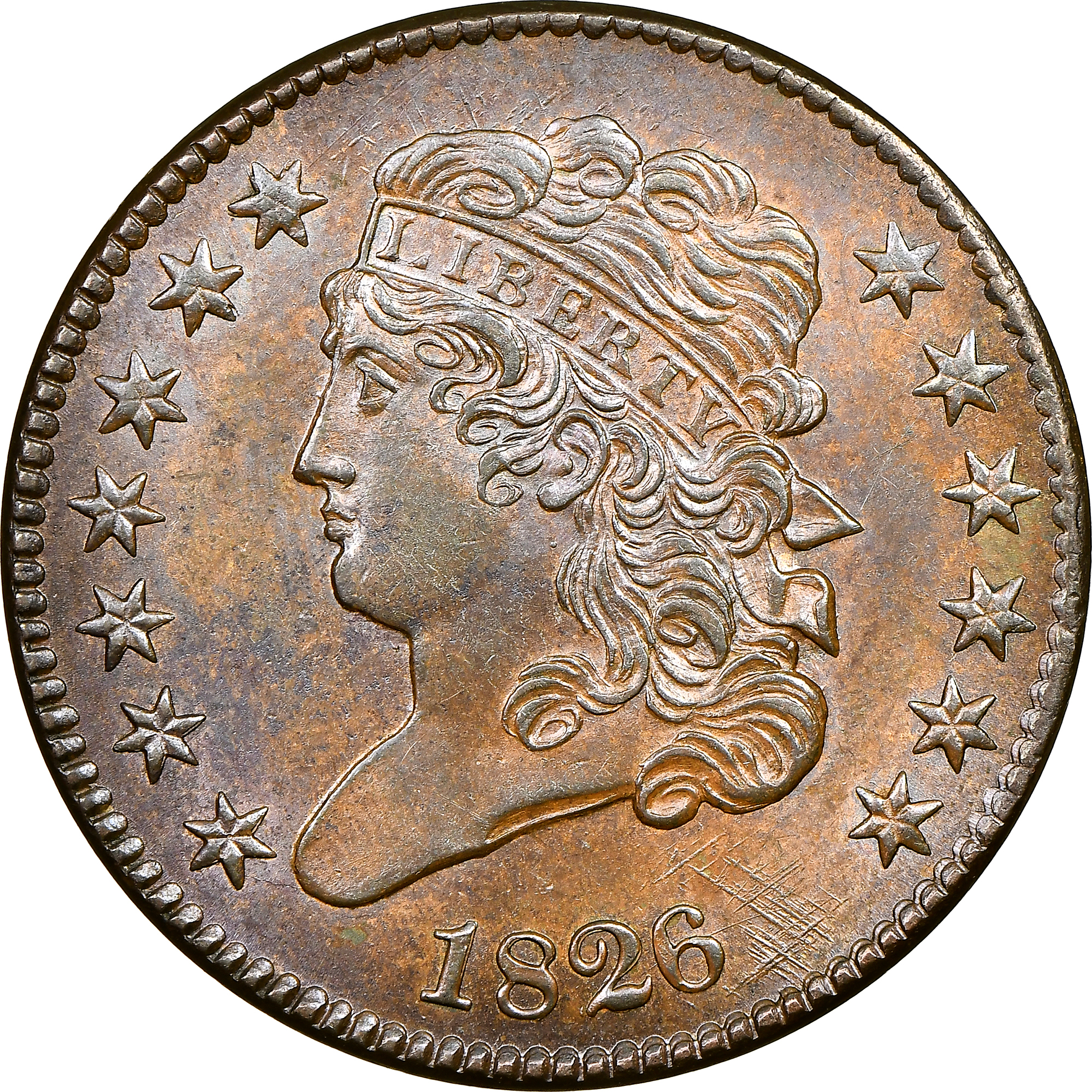 1826 1/2C MS | Coin Explorer | NGC