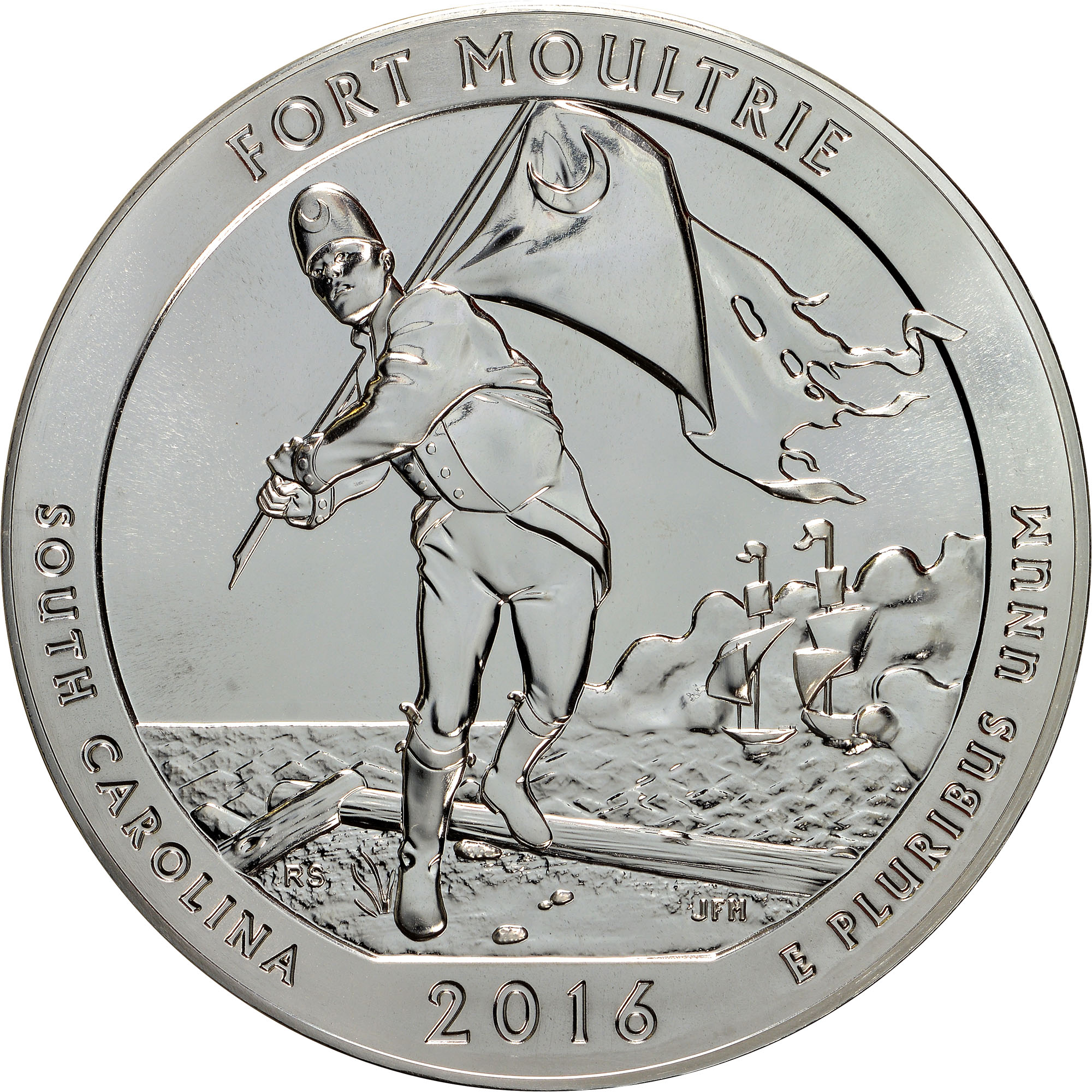 2016 5oz SILVER FORT MOULTRIE 25C MS | Coin Explorer | NGC