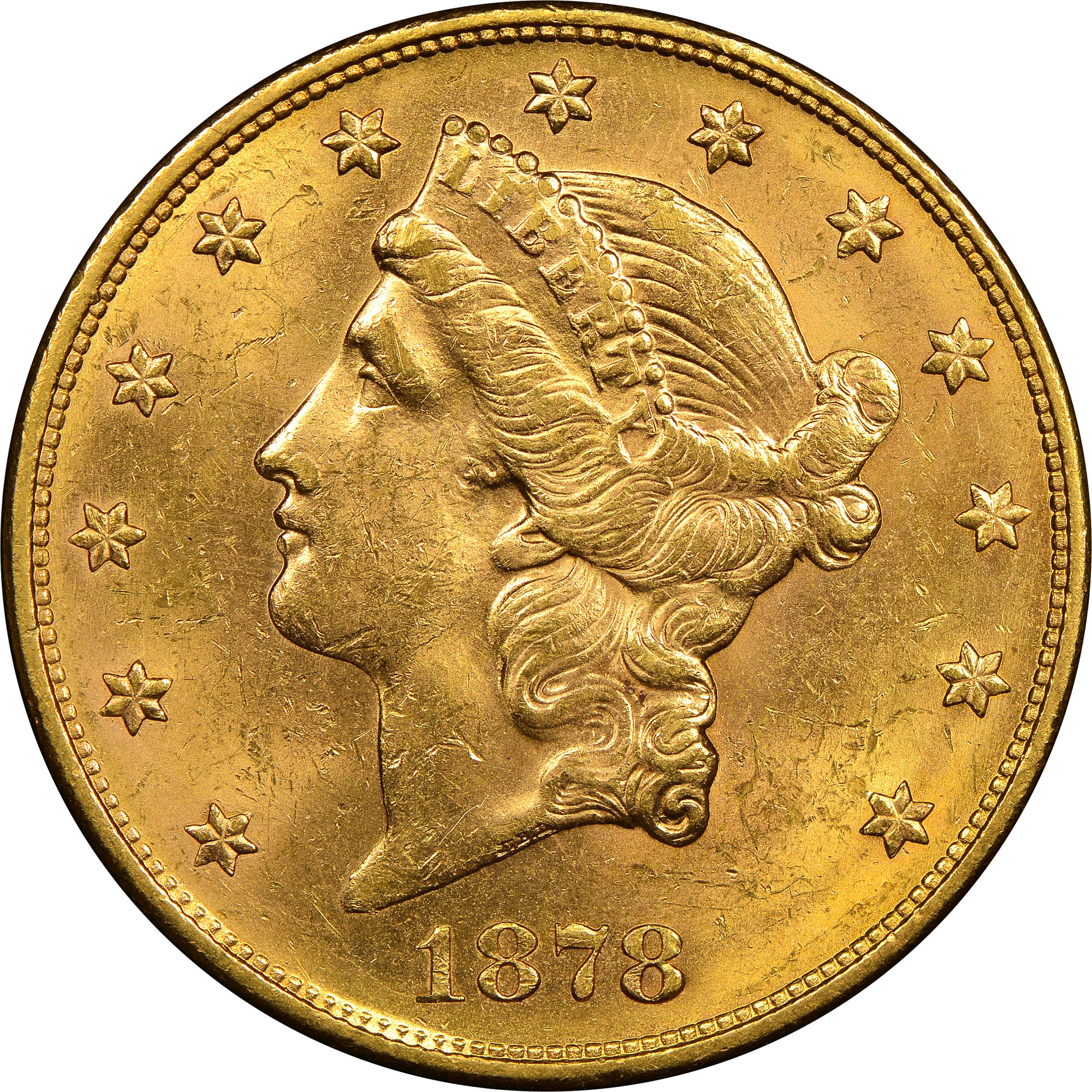1878 S $20 MS Liberty Head $20 | NGC