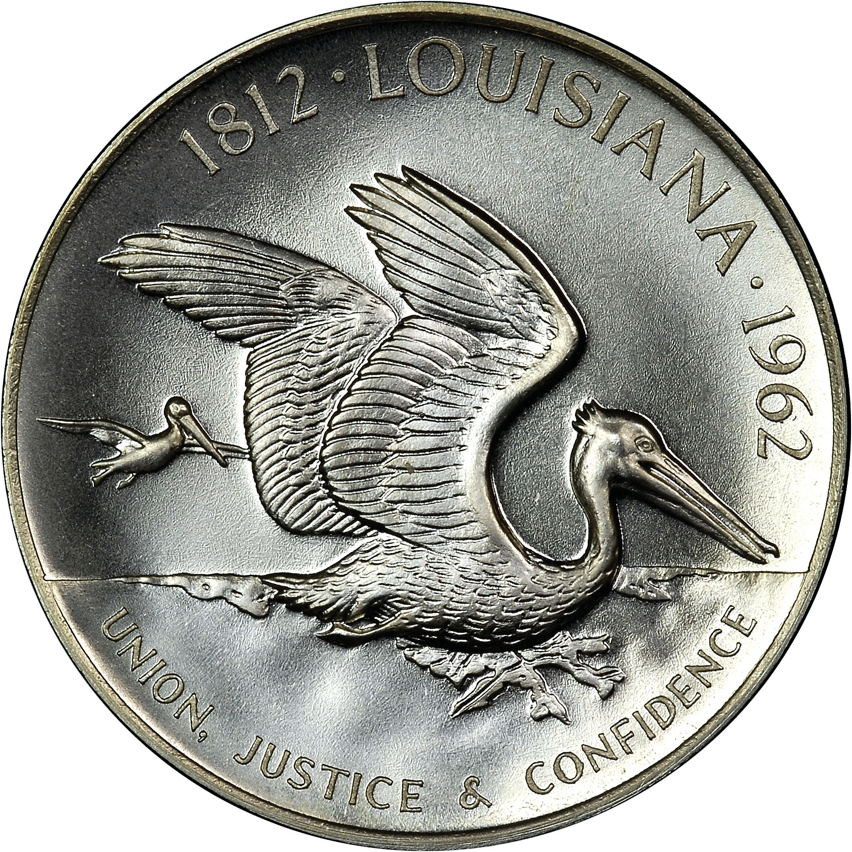 1962 SILVER LOUISIANA STATEHOOD 150th SC50C MS | Coin Explorer | NGC