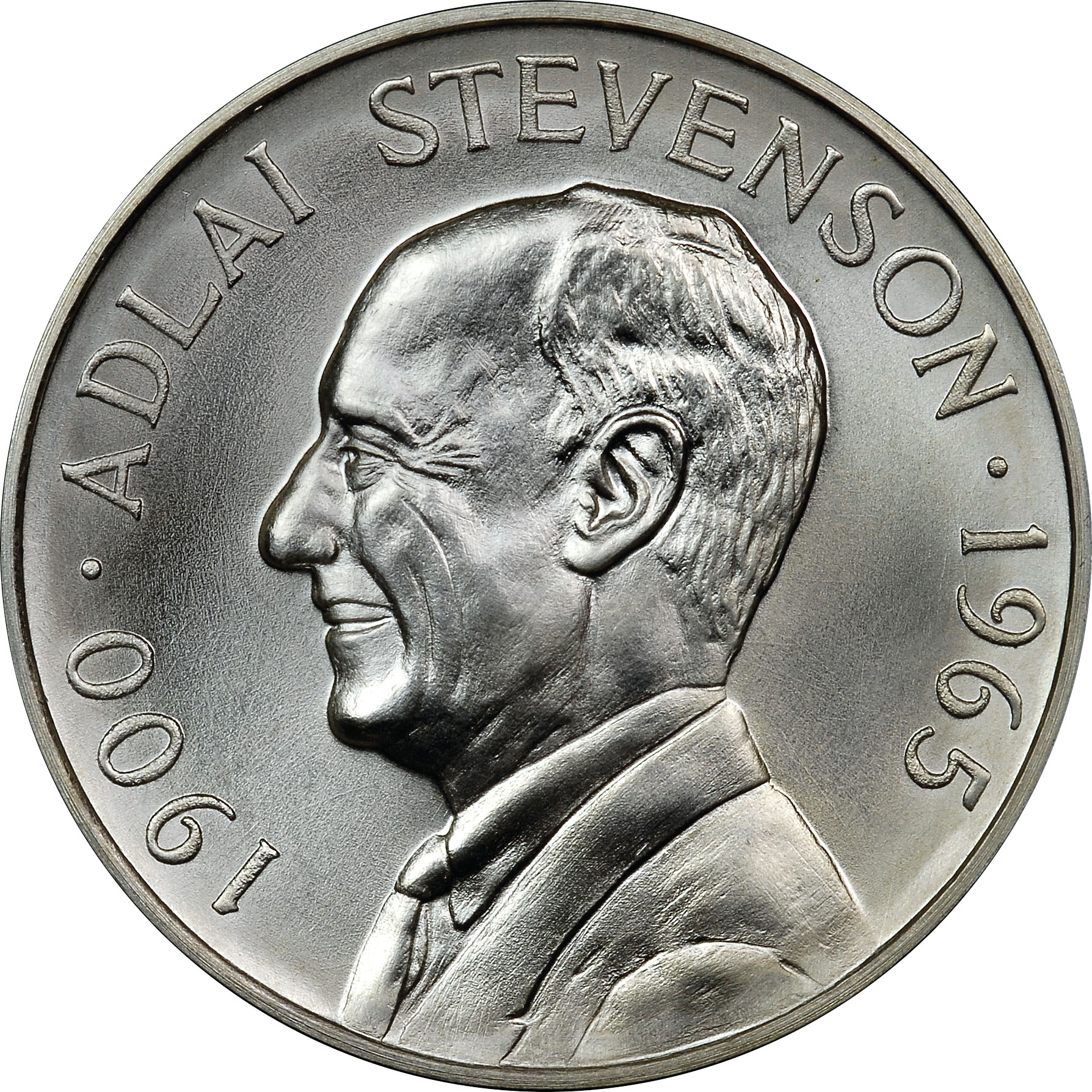 1965 SILVER ADLAI EWING STEVENSON SC50C MS | Coin Explorer | NGC