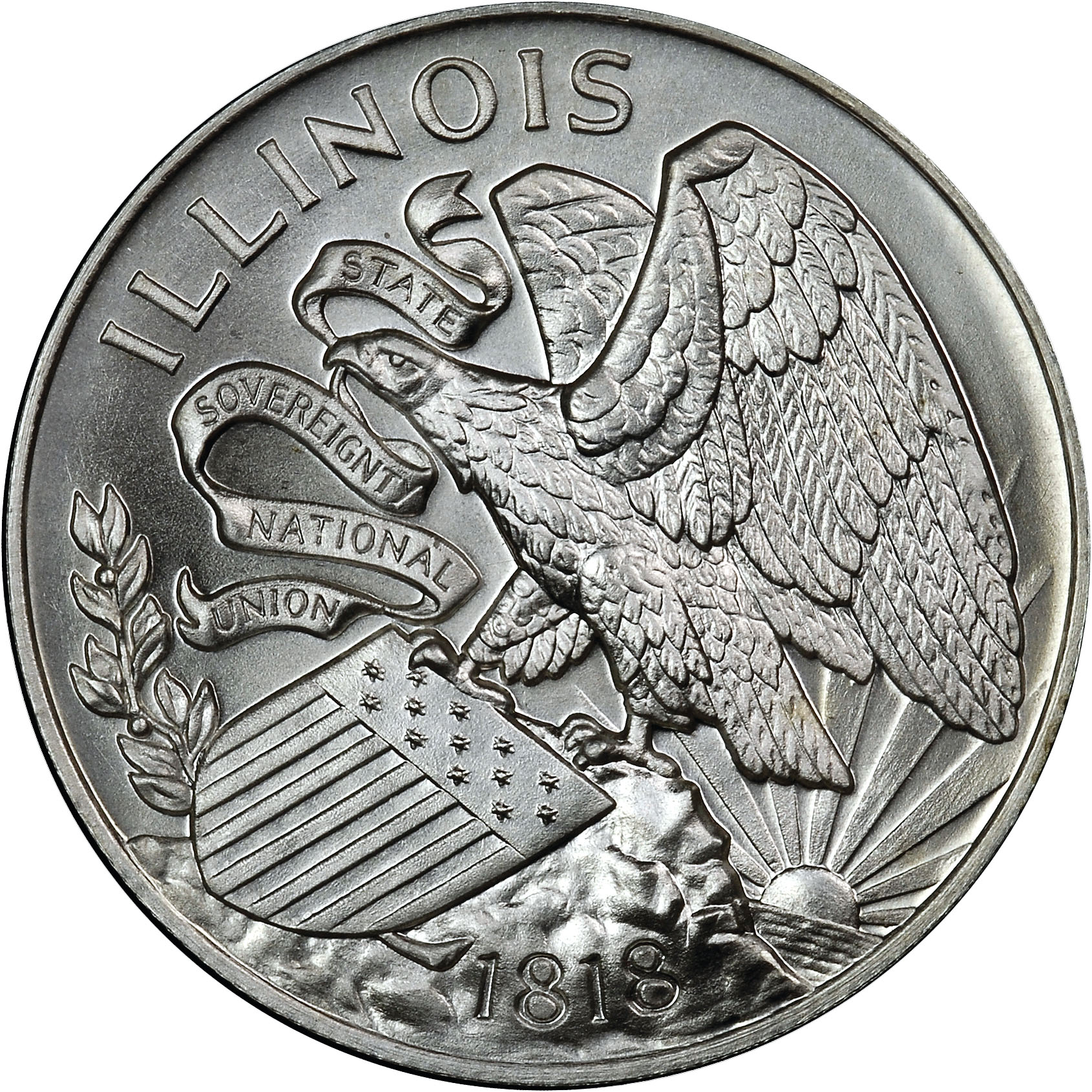 (1968) SILVER ILLINOIS SESQUI SC50C MS Coin Explorer NGC