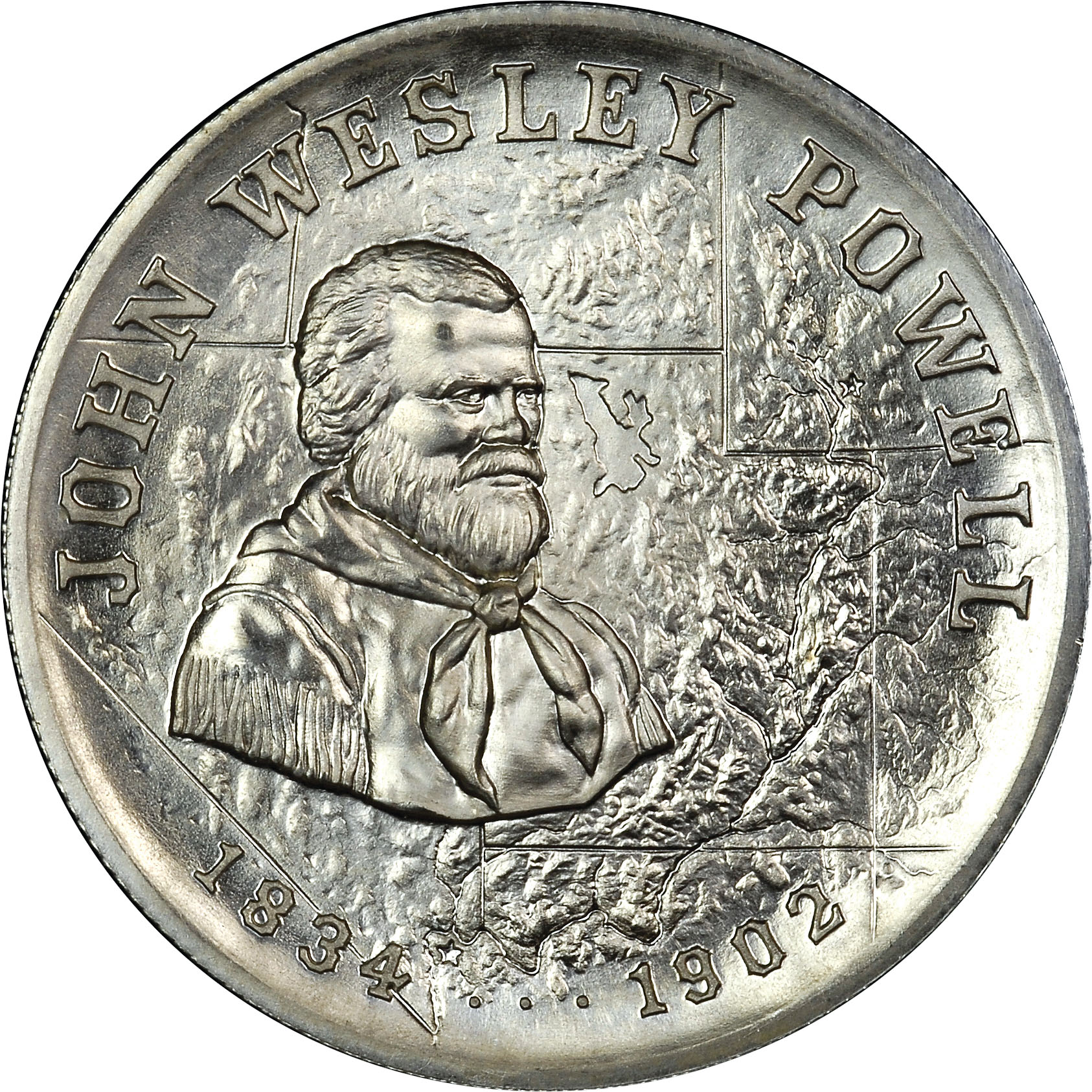 1969 SILVER JOHN WESLEY POWELL SC50C MS | Coin Explorer | NGC