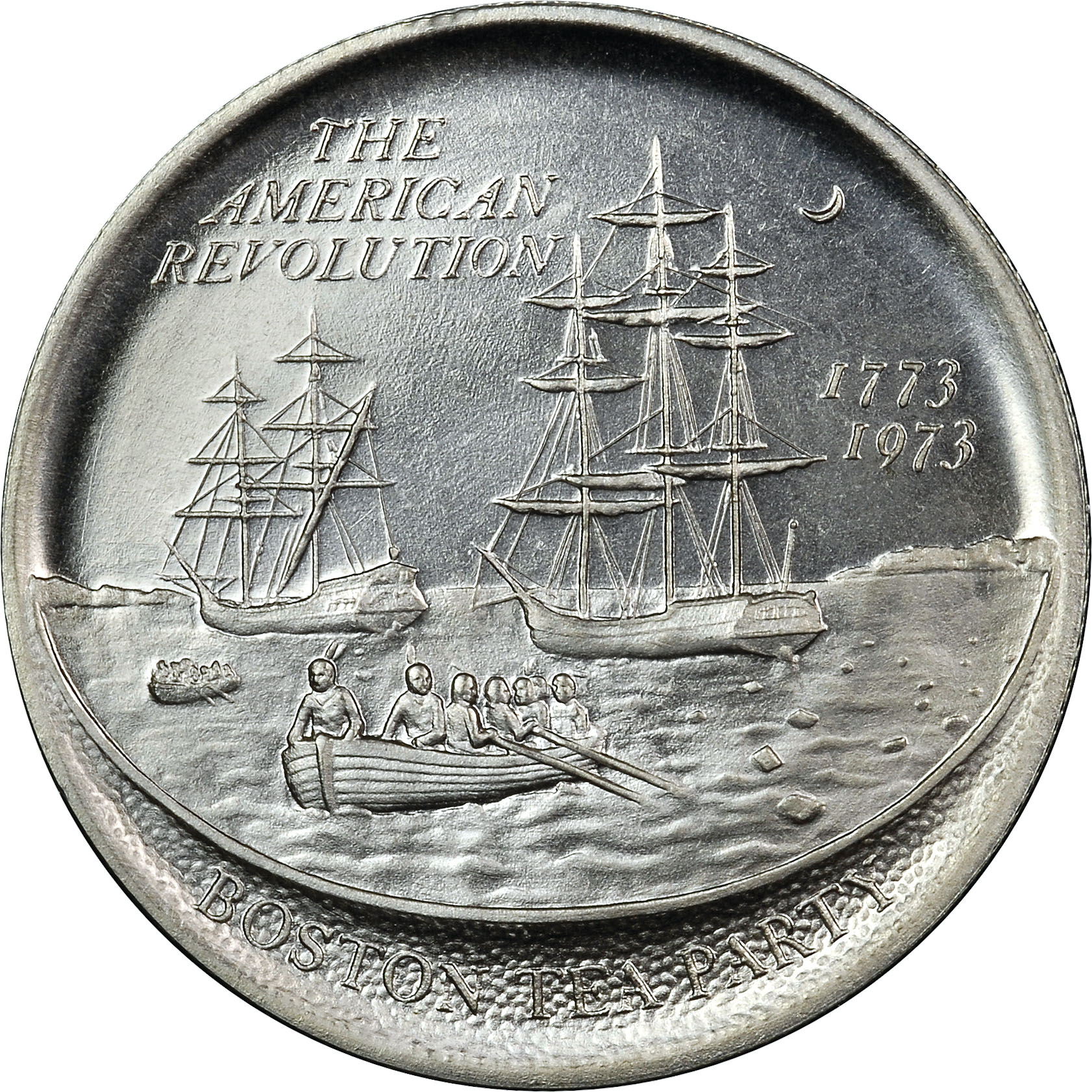 1973 SILVER BOSTON TEA PARTY 200th SC50C MS | Coin Explorer | NGC