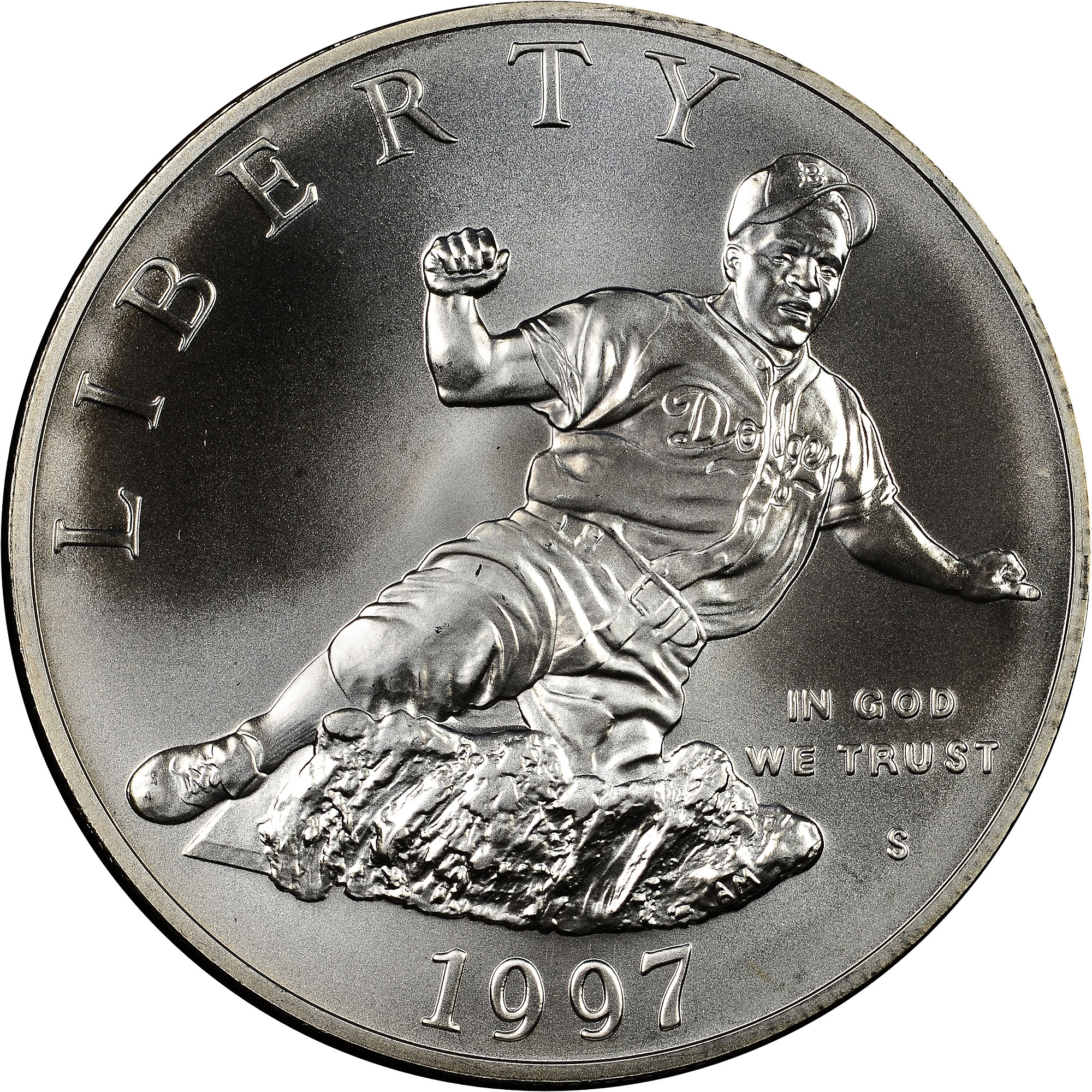 1997 S JACKIE ROBINSON S$1 MS | Coin Explorer | NGC