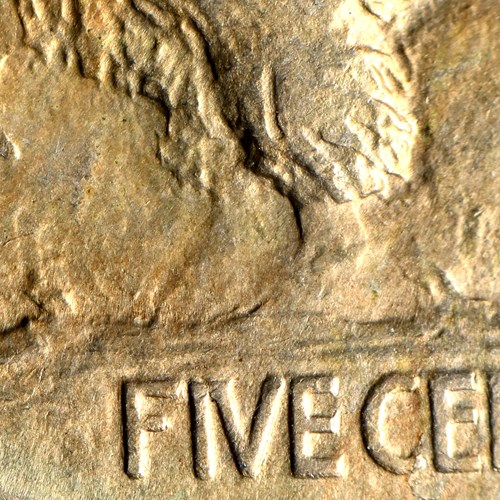 極美品　初年度発行　1913年　バッファローニッケル　TYPE II 当店グレード：C〜D】 白銅貨 バッファローニッケル硬貨 1913年から
