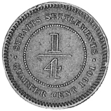 Straits Settlements 1/4 Cent KM 14 Prices & Values | NGC