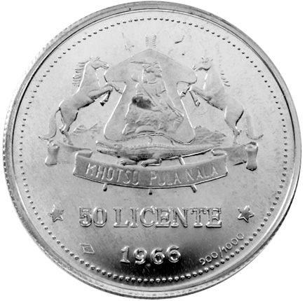 コレクション 1966 Lesotho 50 Licente silver coin Lesotho 50 Licente KM 4.2 Prices & Values | NGC