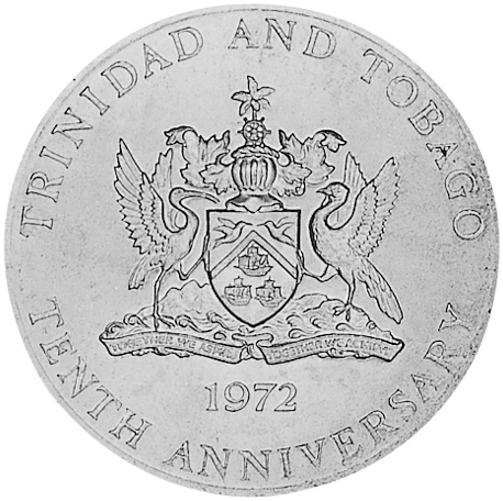 1972 トリニダード・トバゴ 5ドル 記念銀貨 Trinidad & Tobago 5 Dollars KM 15 Prices & Values | NGC