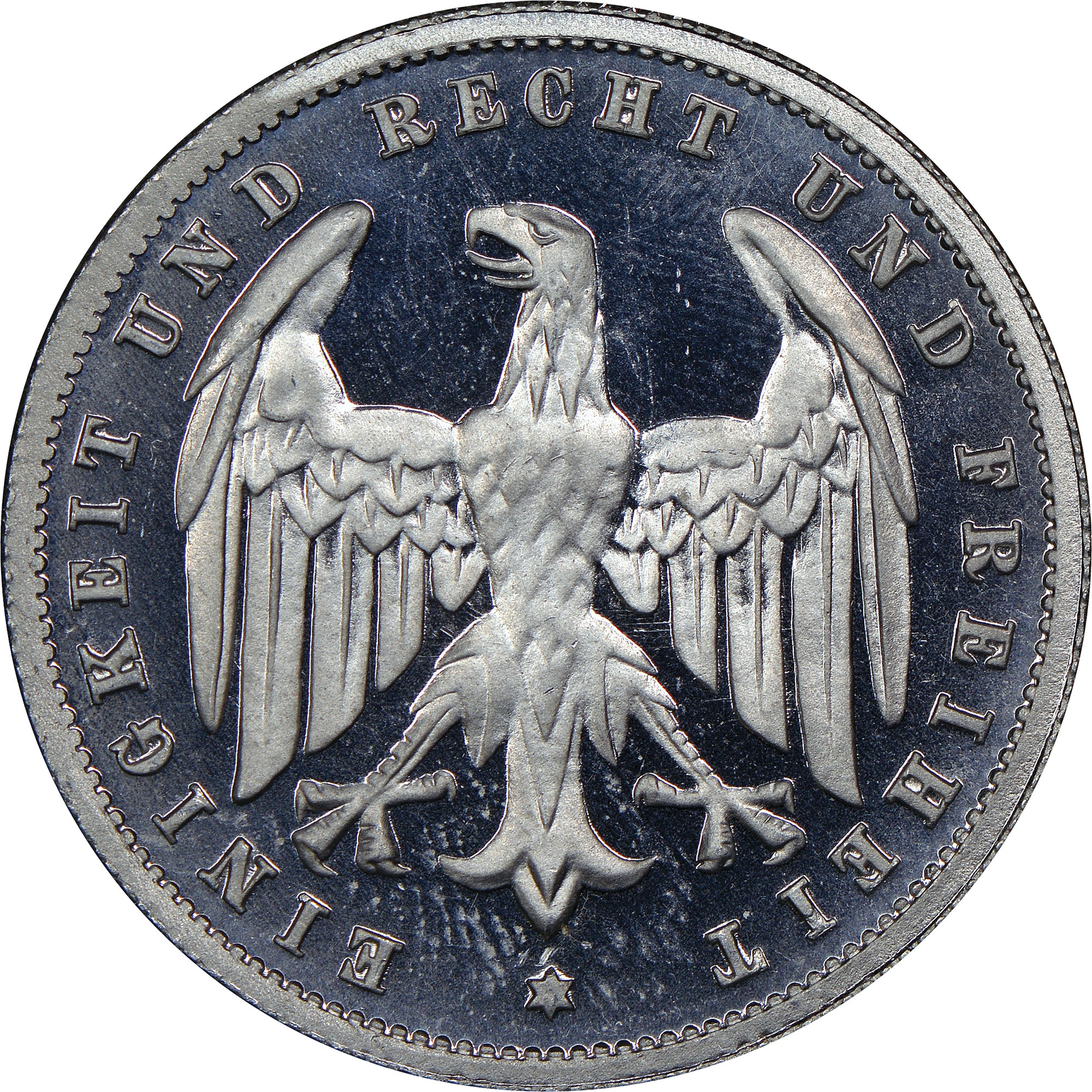 1923 Germany Weimar Republic 200 Mark Silver Coin - KM#35 AU/Unc High Grade