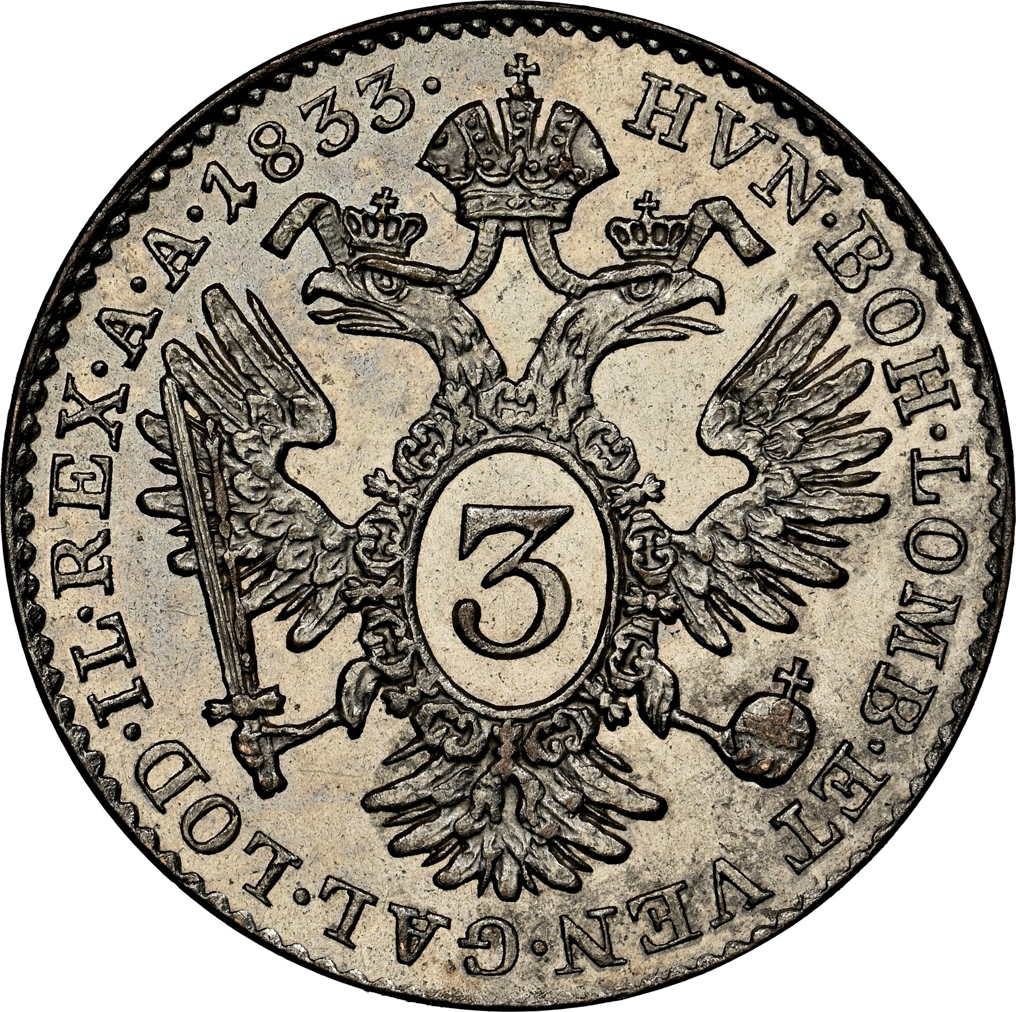 Austria 3 Kreuzer KM 2121 Prices & Values | NGC