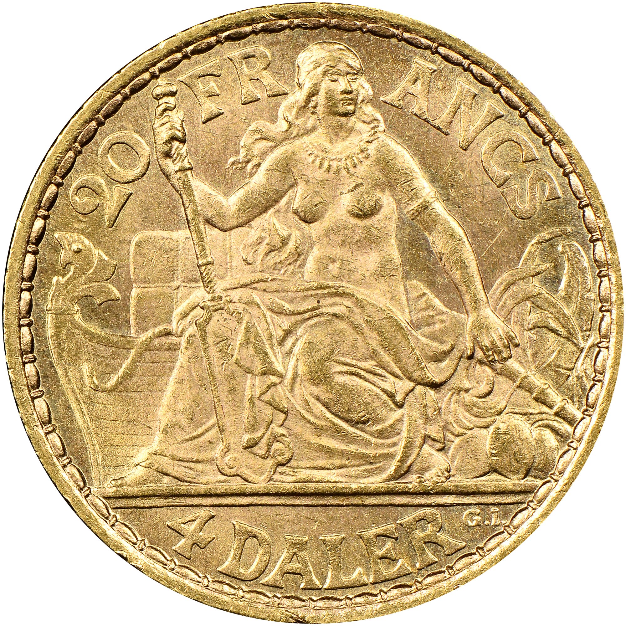Dala 　　　　イギリスアンティーク　9ct rolled gold Danish West Indies 4 Daler KM 72 Prices & Values | NGC