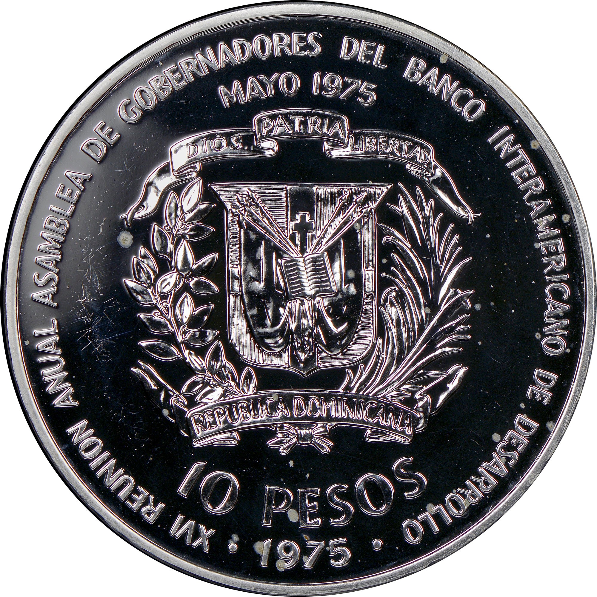 Dominican Republic 10 Pesos KM 37 Prices & Values | NGC