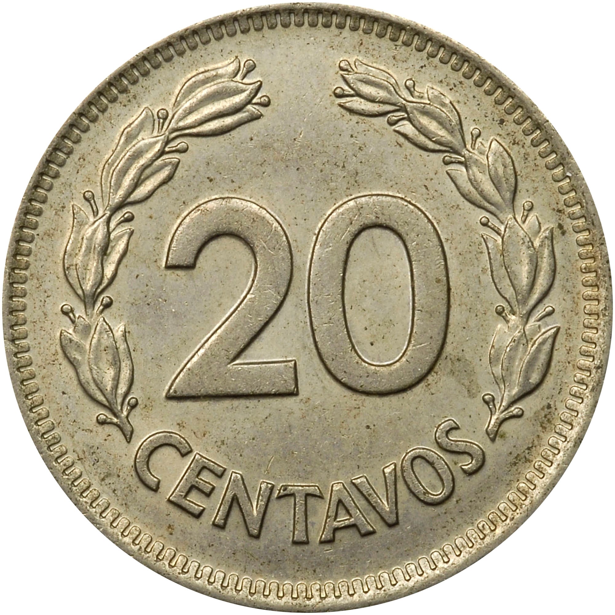 Ecuador 20 Centavos KM 77.2 Prices & Values | NGC