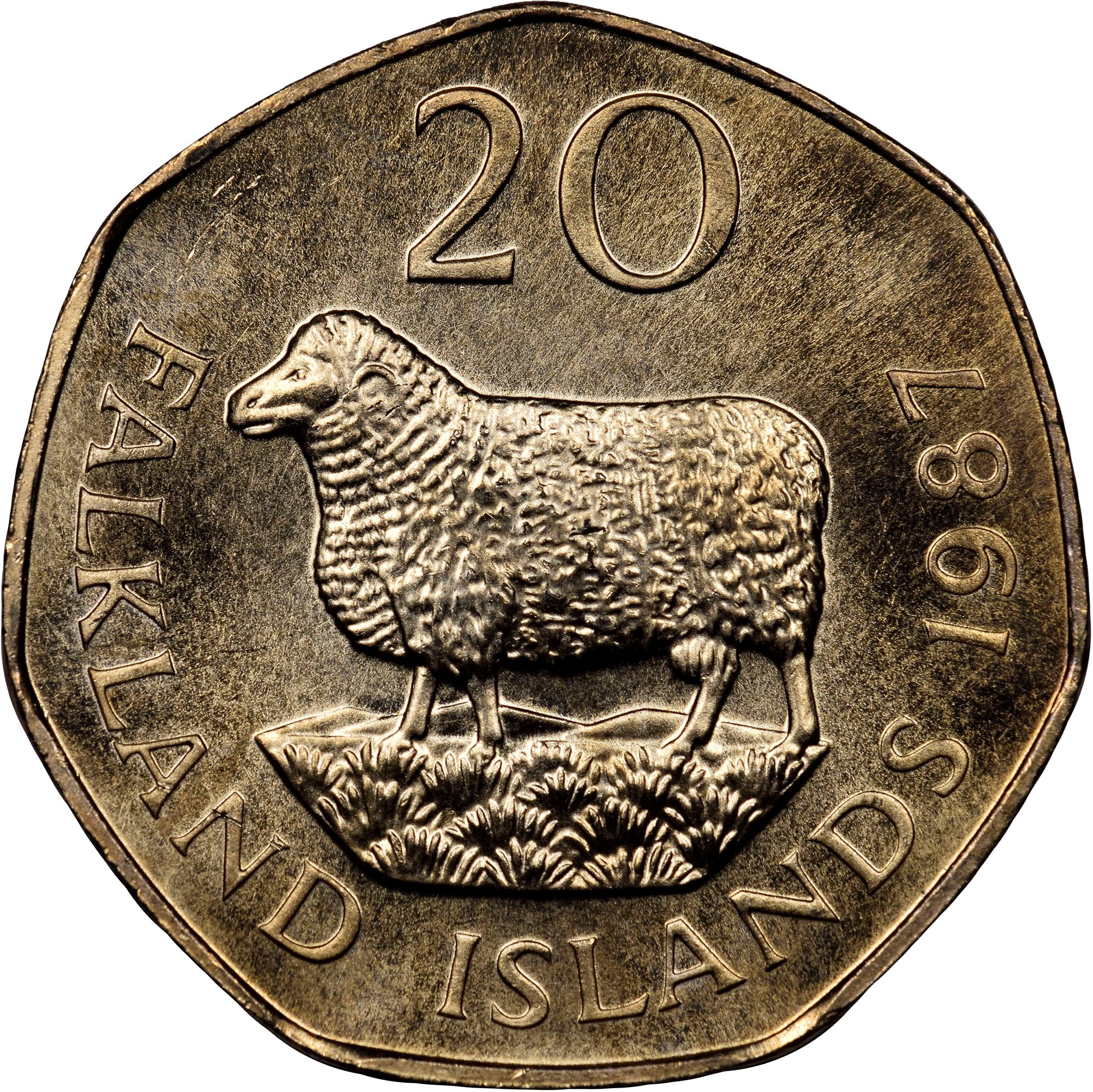 Falkland Islands 20 Pence KM 17 Prices & Values NGC