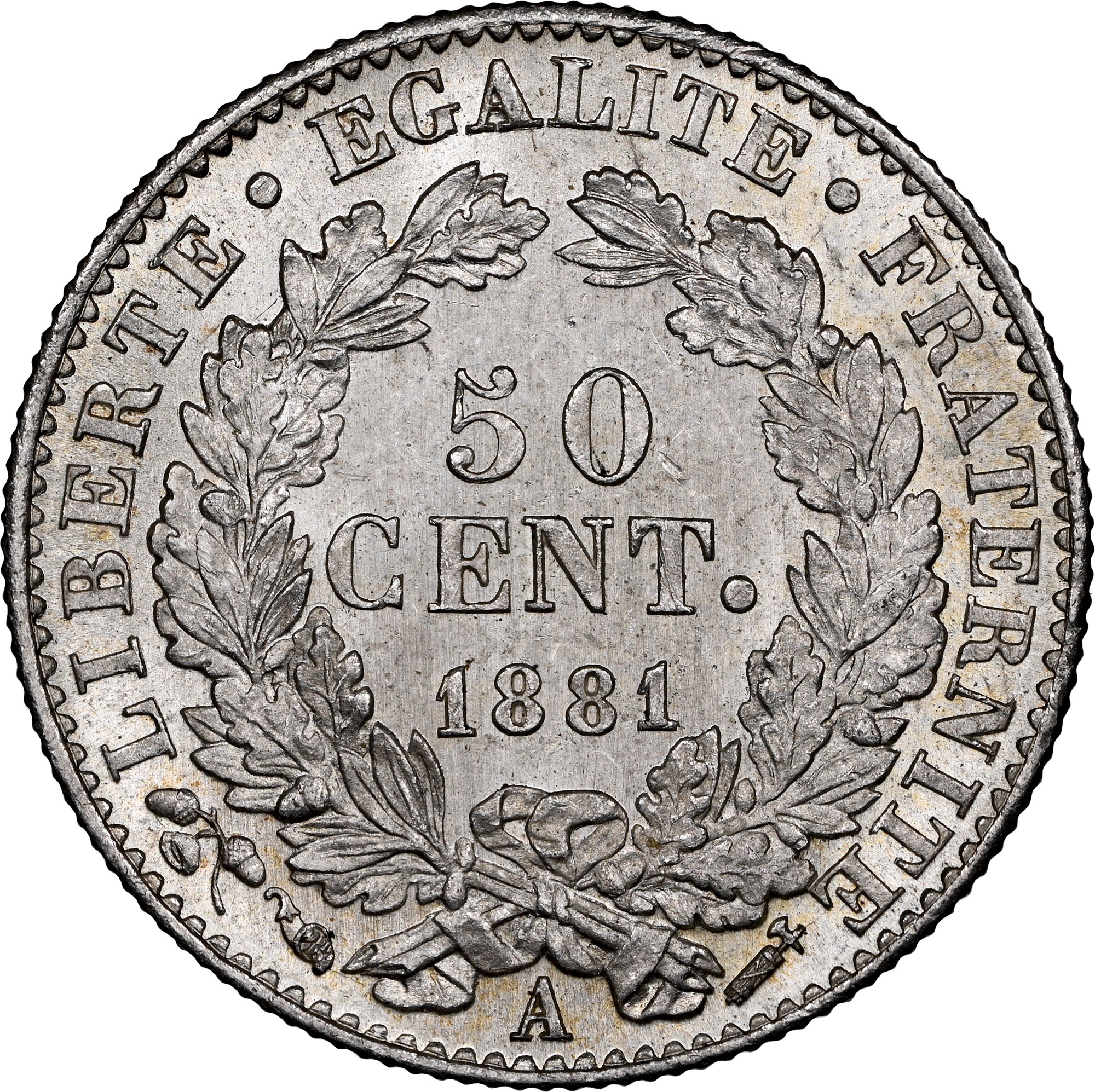 France 50 Centimes KM 834.1 Prices & Values | NGC
