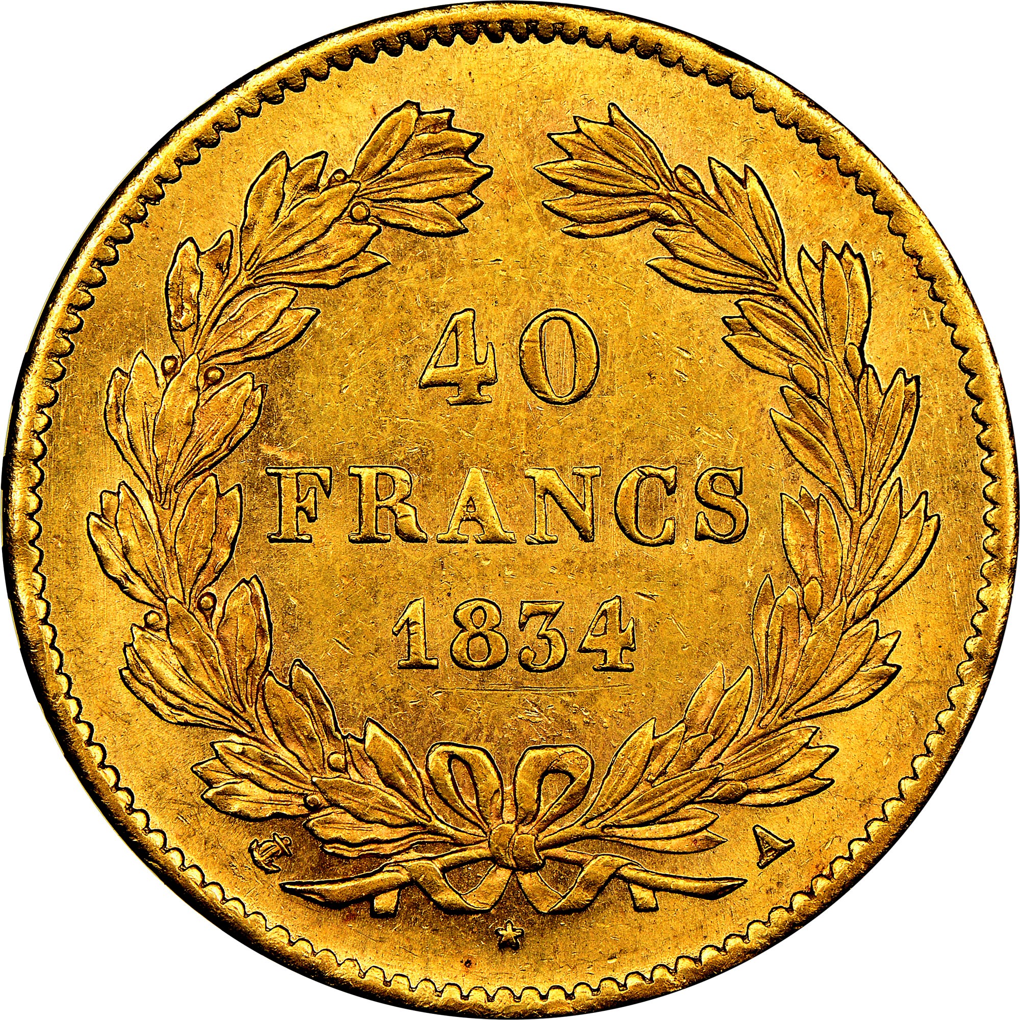 France 40 Francs KM 747.1 Prices & Values | NGC