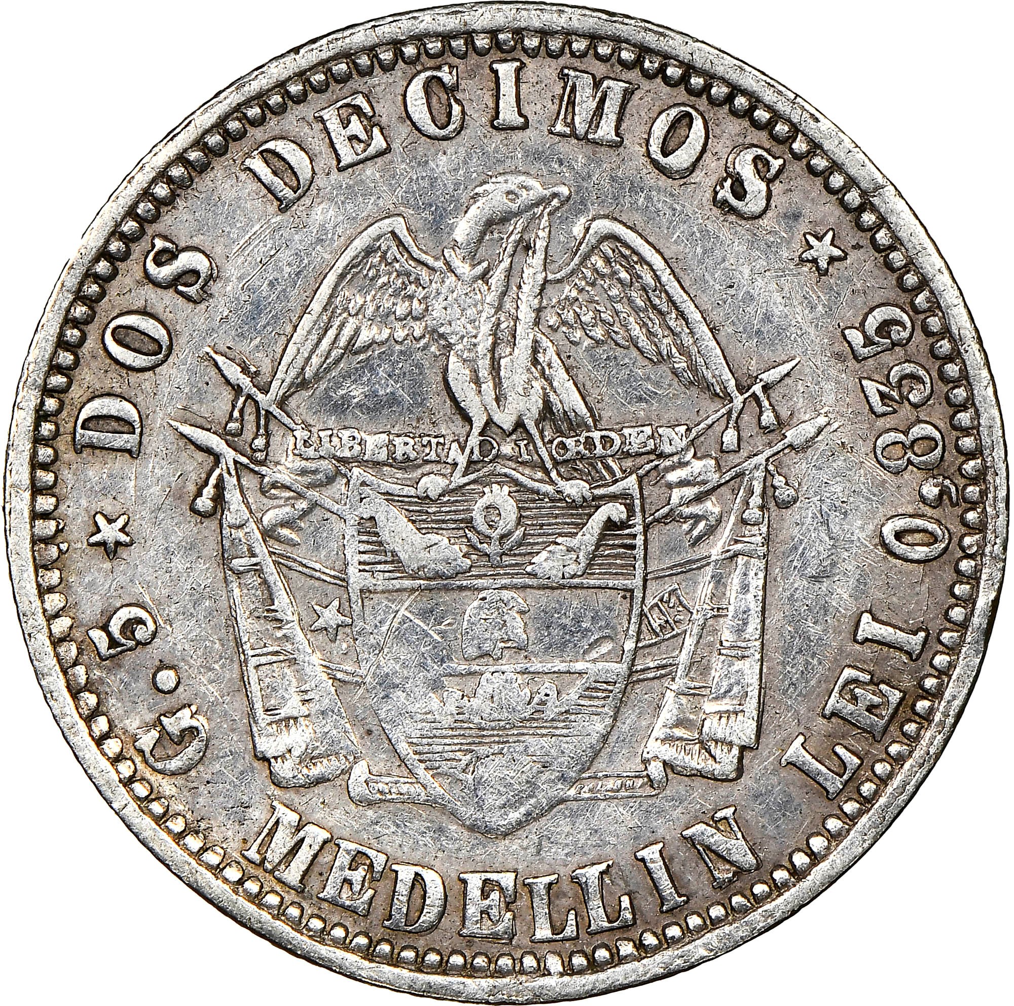 Colombia 2 Decimos KM 155.2 Prices & Values | NGC