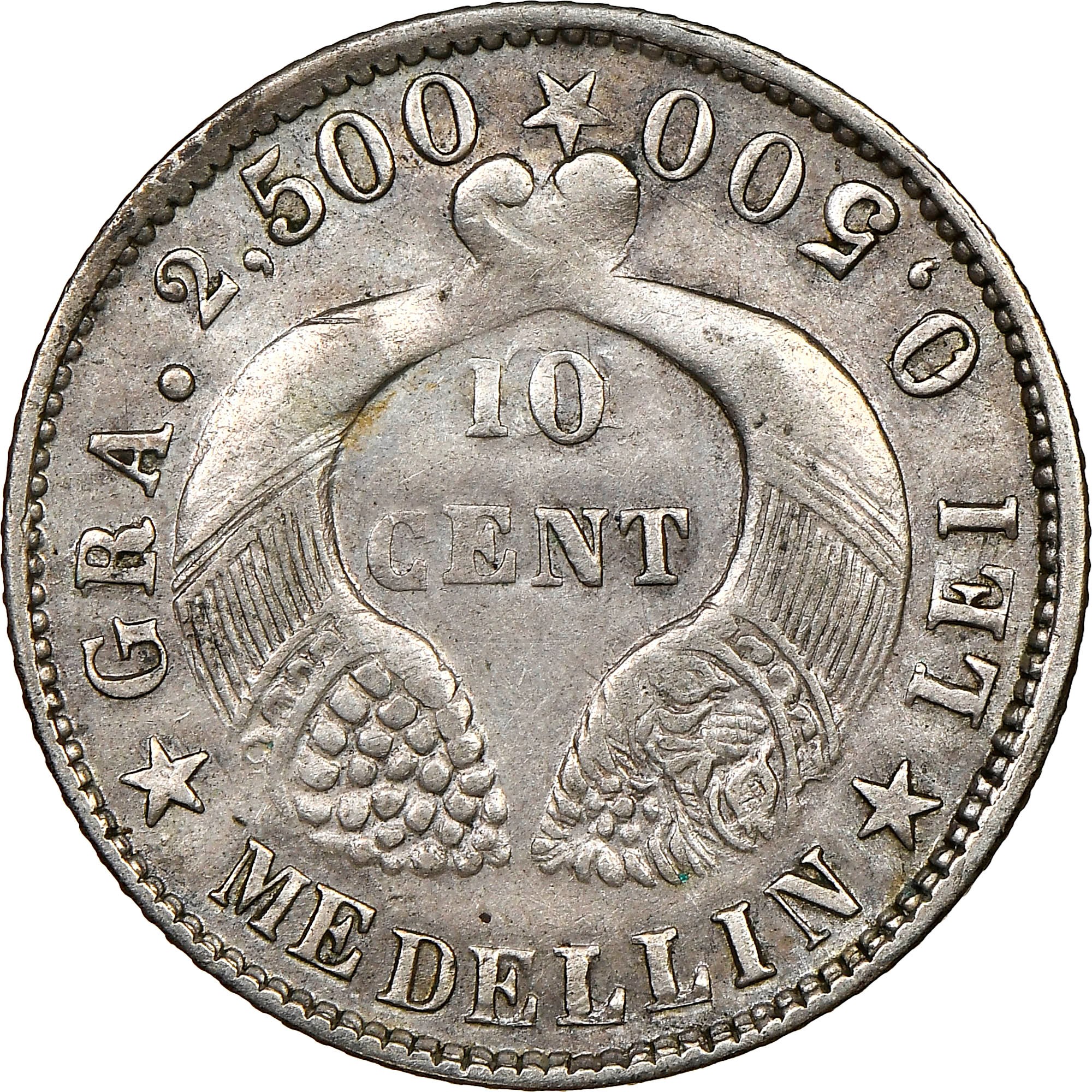 Colombia 10 Centavos KM 175.2a Prices & Values | NGC