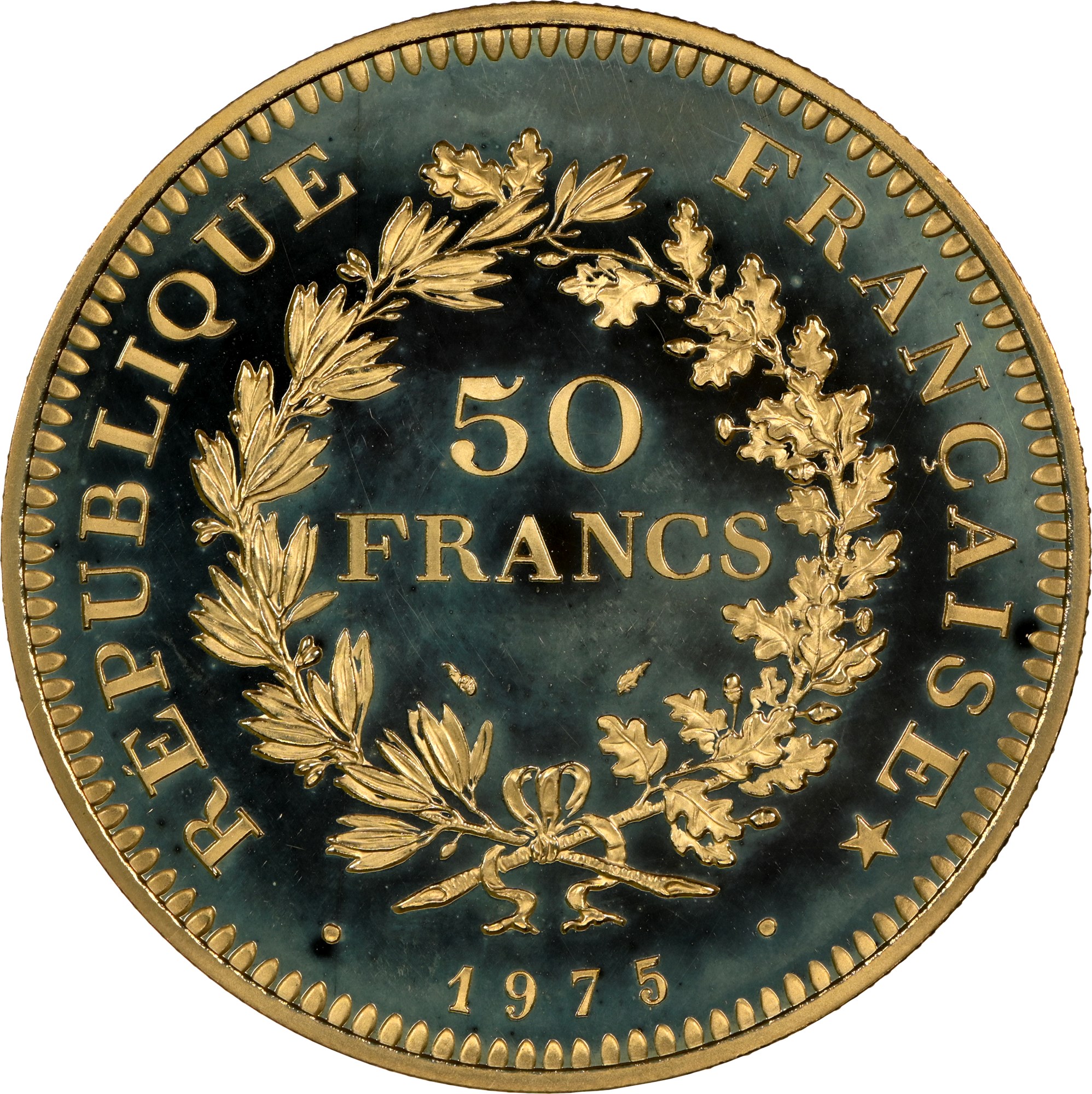 50フラン記念銀貨1975年 France 50 Francs KM P537 Prices & Values | NGC