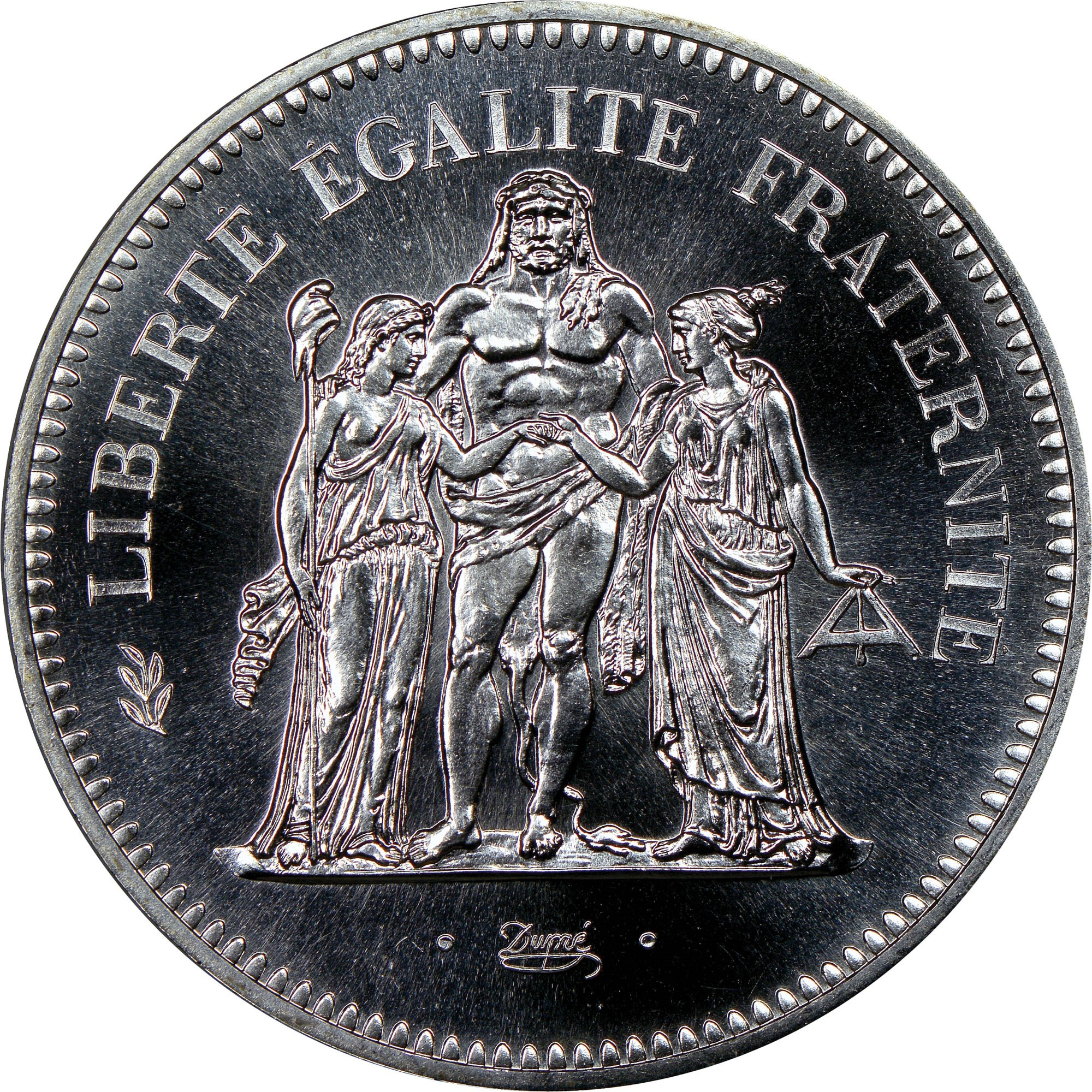 フランス 1974 ヘラクレス 50 Francs 銀貨 Hybride Pièce 50 Francs Hercule 1974 Hybride - Pièce de Monnaie Rare - BDOR