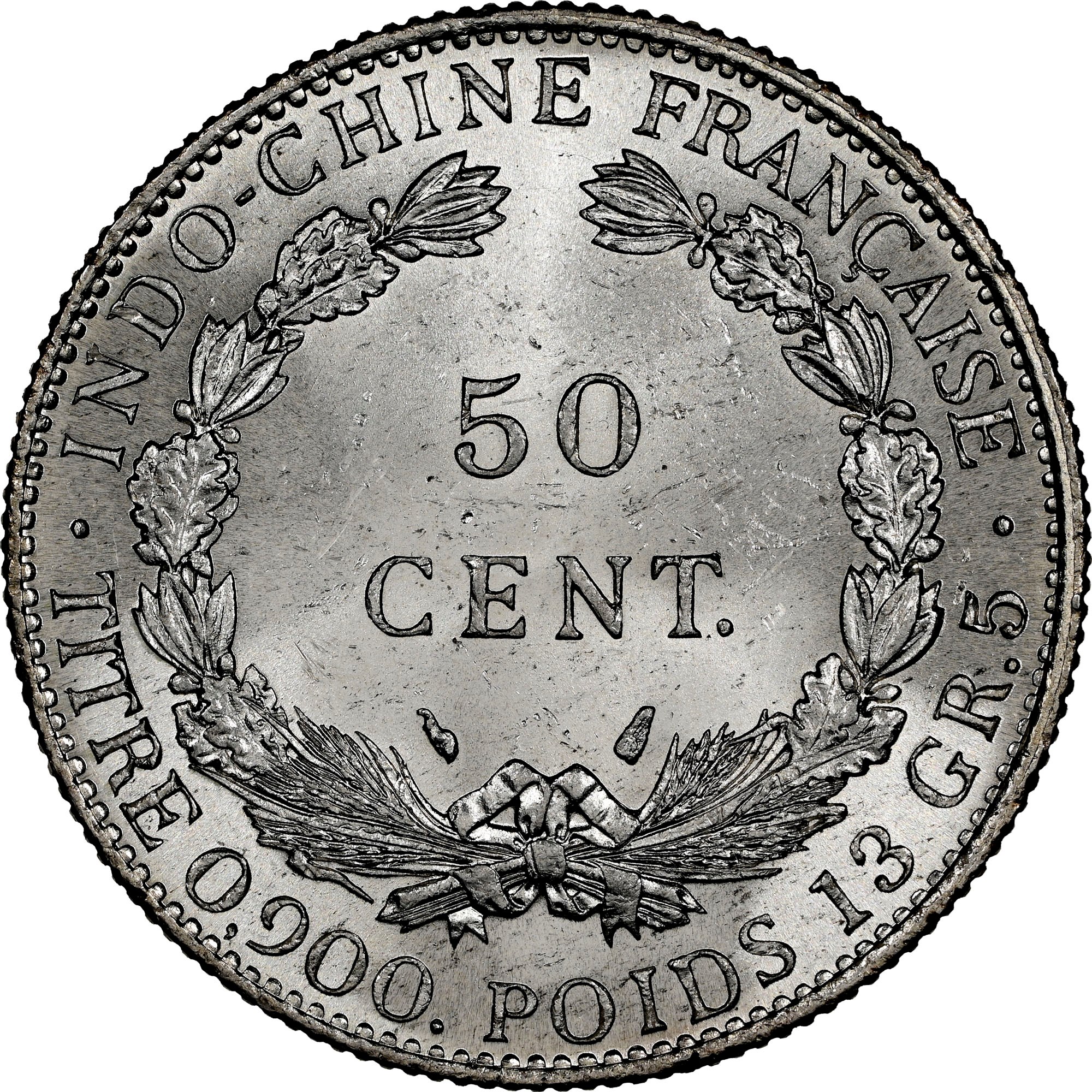 French Indo-China 50 Cents KM 4a.2 Prices & Values | NGC