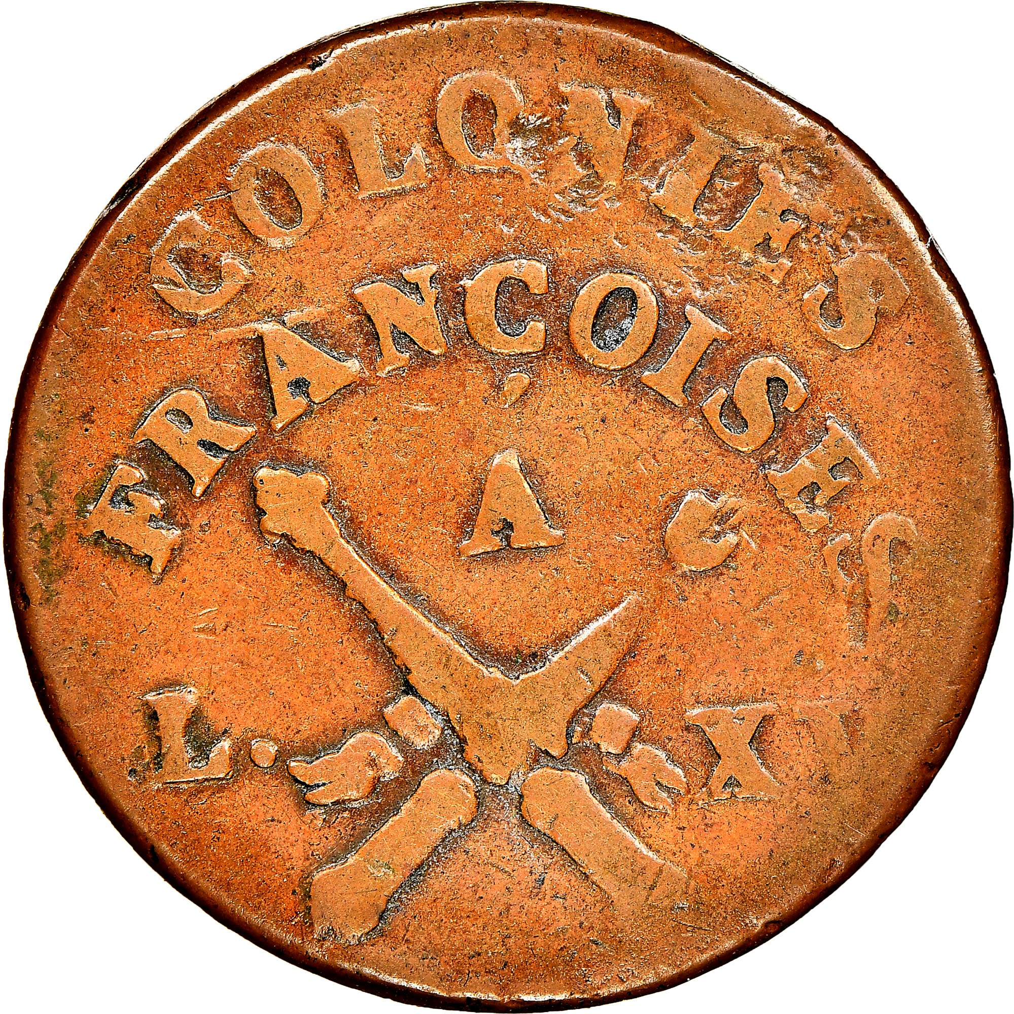 French Colonies 12 Deniers KM 6 Prices & Values NGC