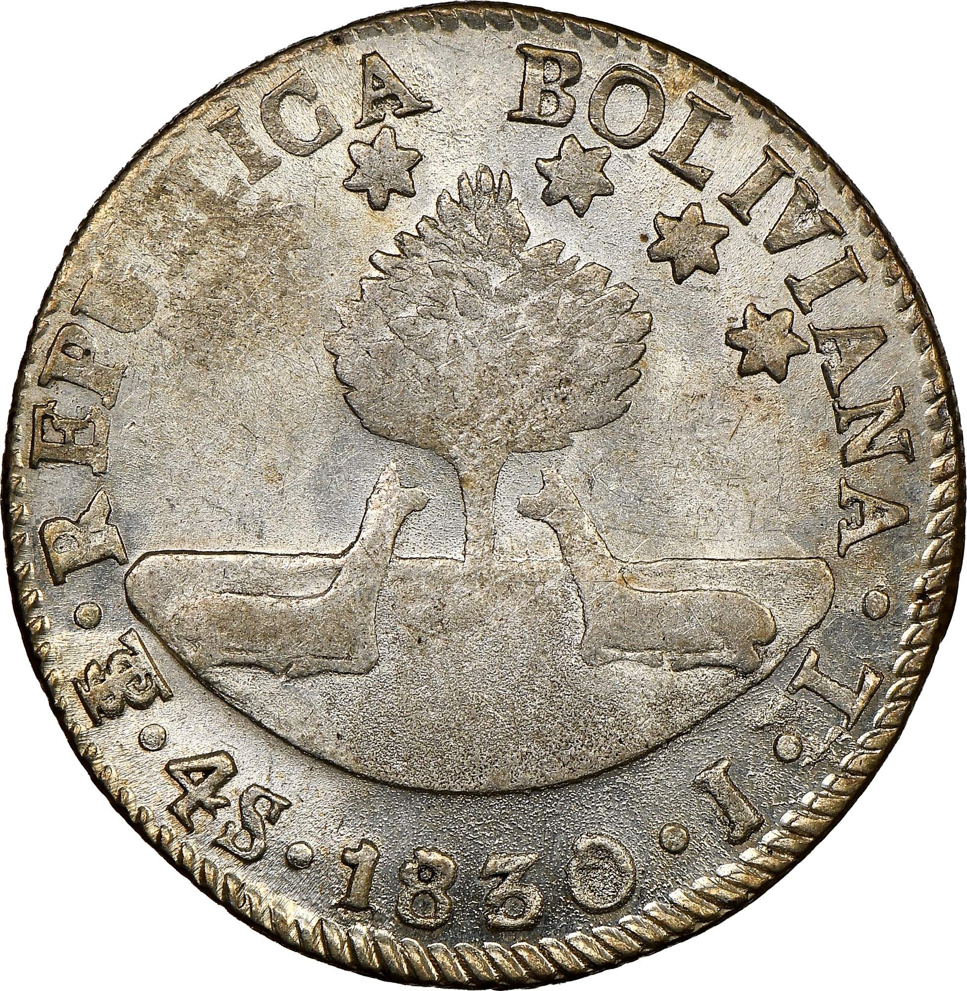 Bolivia 4 Soles KM 96a.1 Prices & Values | NGC