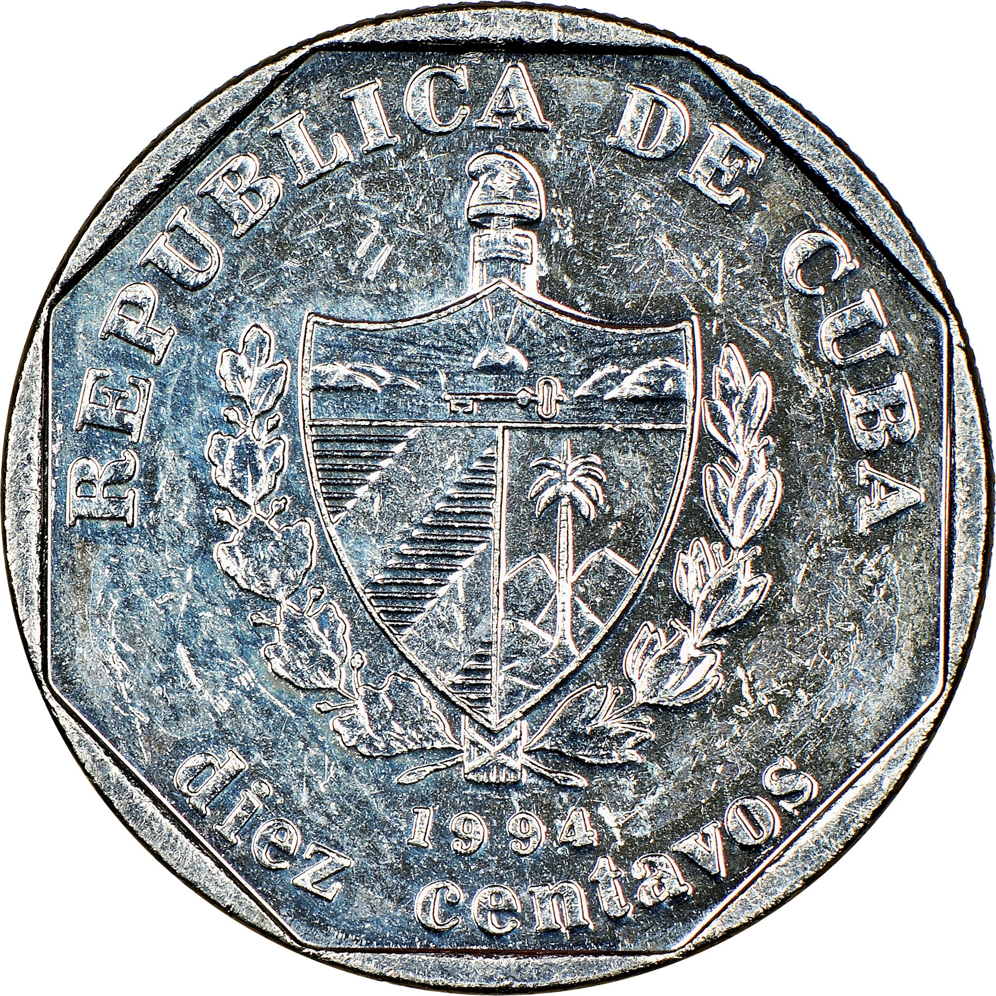 Cuba 10 Centavos KM 576.1 Prices & Values NGC