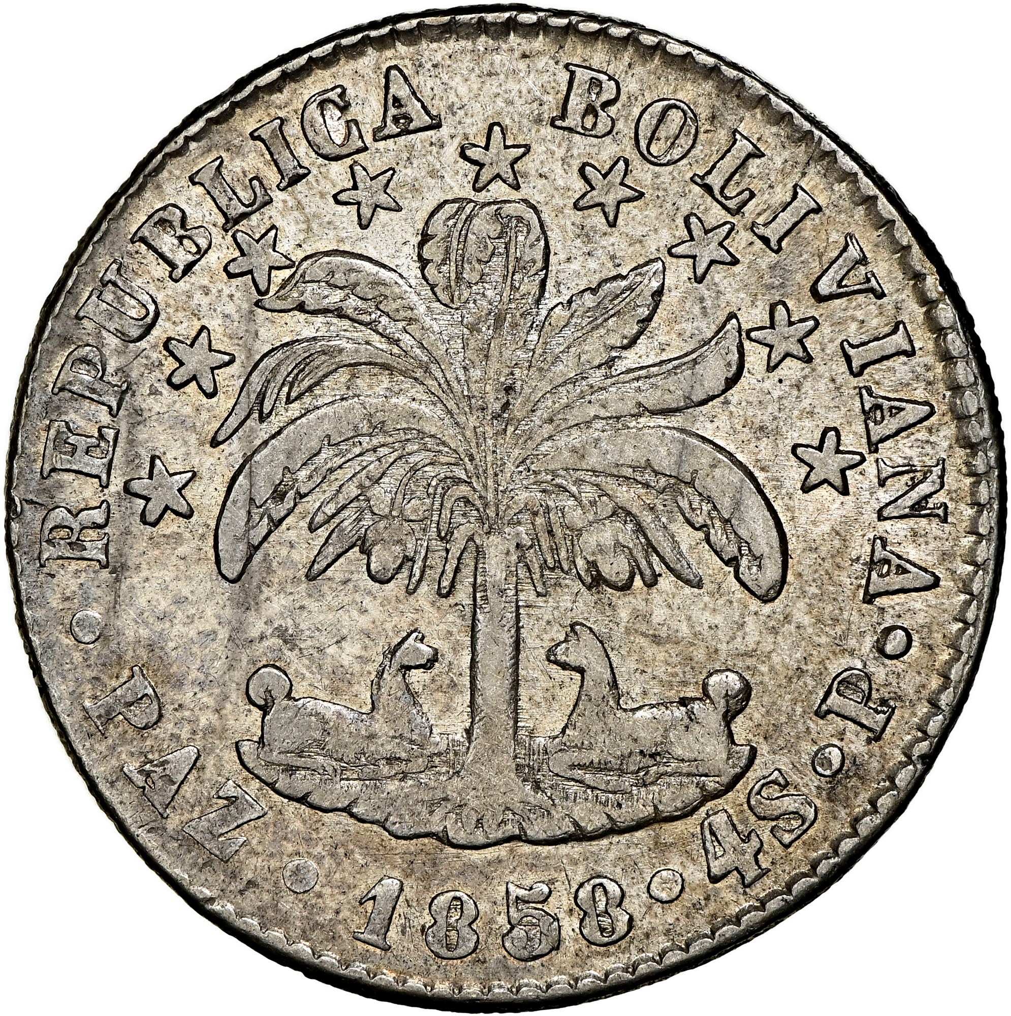 Bolivia 4 Soles KM 130 Prices & Values | NGC