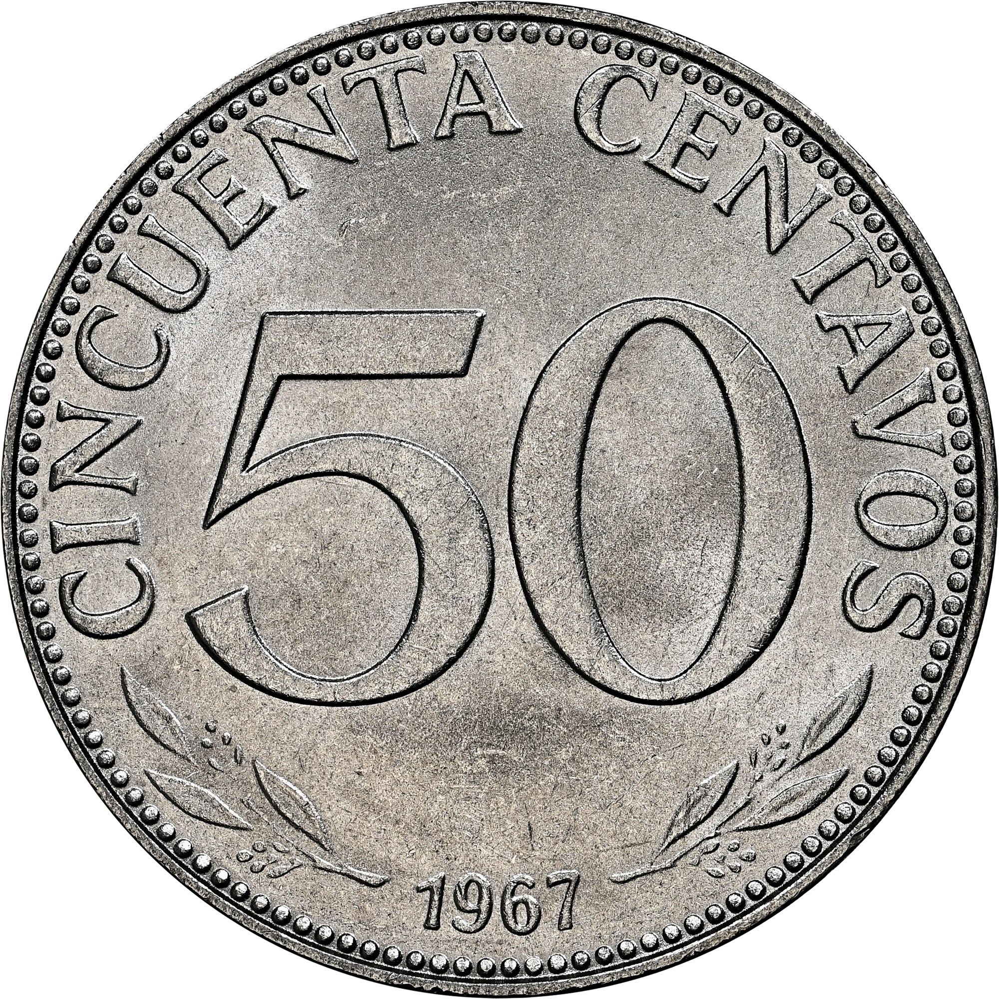 ボリビア共和国 50センタボ硬貨（CENTAVOS） 1936年 MS 65 50 Centavos - Mozambique – Numista