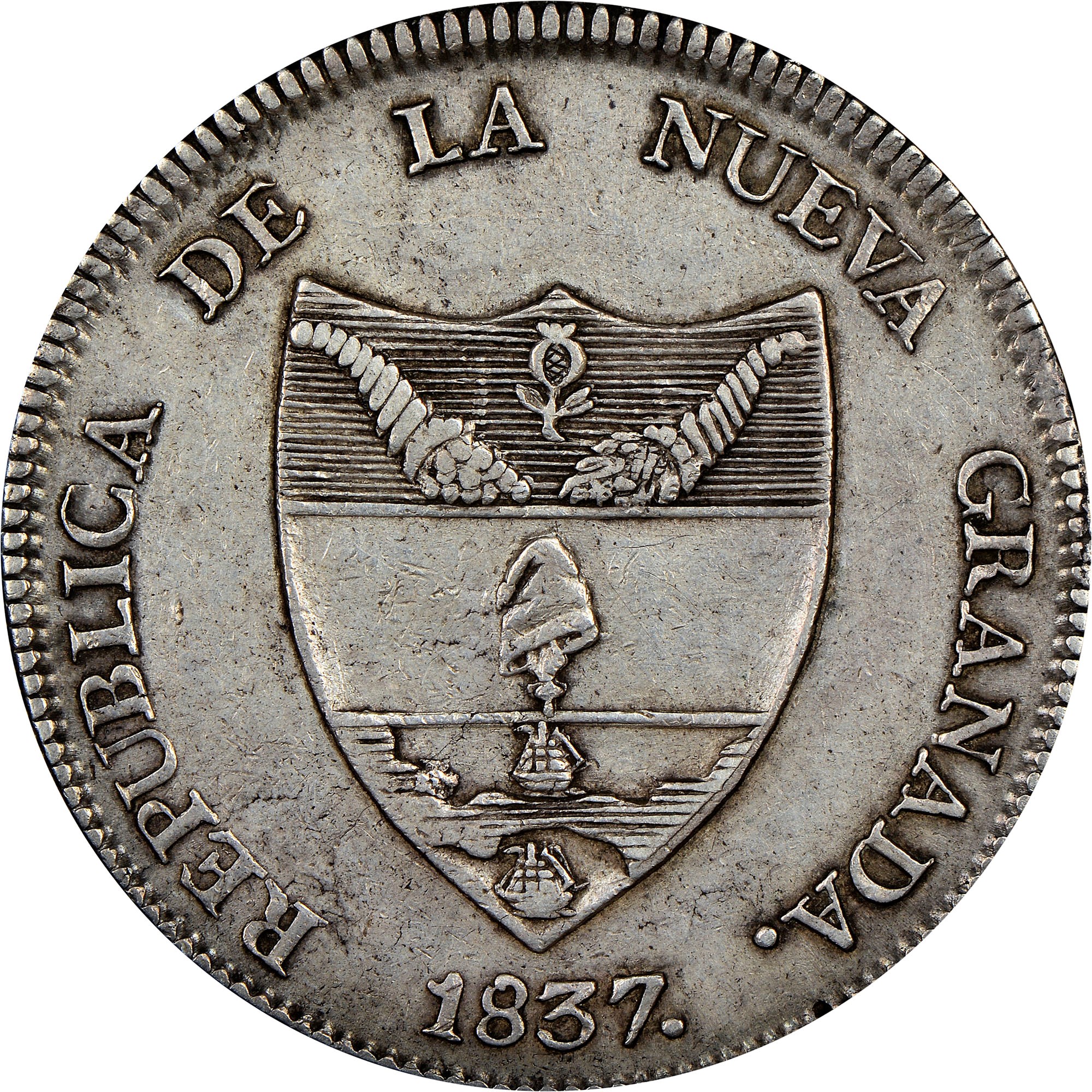 Colombia 8 Reales KM 92 Prices & Values | NGC