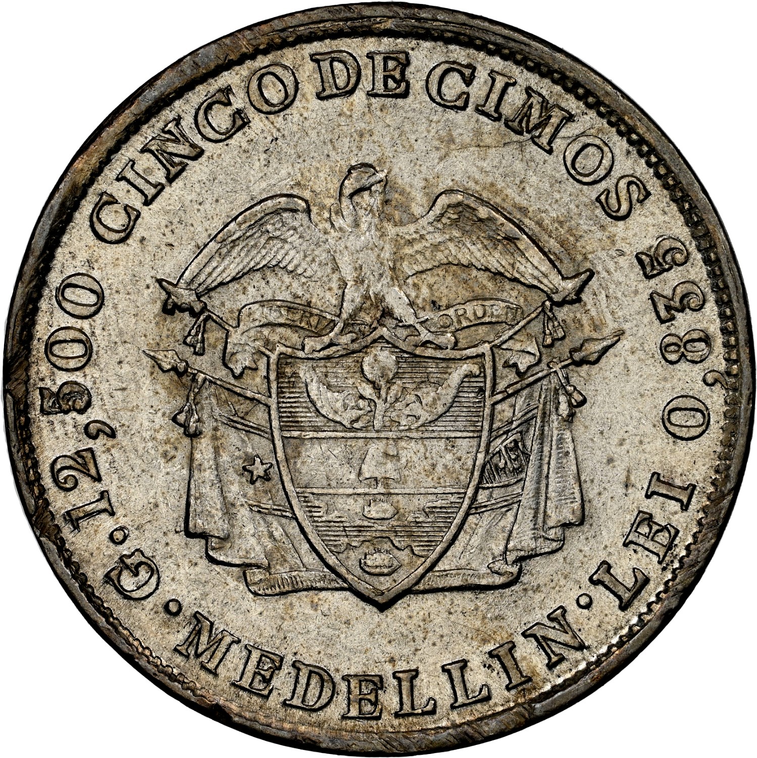 試鋳貨）コモロ諸島 20フラン アルミ青銅 PCGS鑑定済み SP64 1銭銅貨