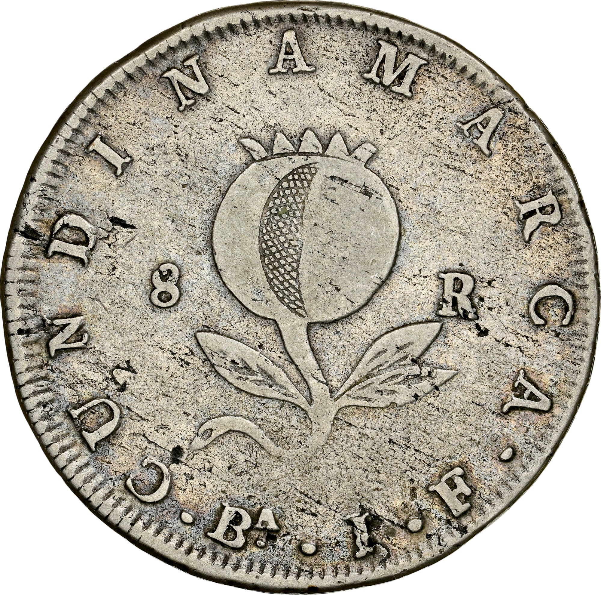 外国銀貨　コロンビア　8R銀貨　1821年Ba ＪF 外国銀貨 コロンビア 8R銀貨 1821年Ba JF 1821 年哥伦比亚硬币| eBay