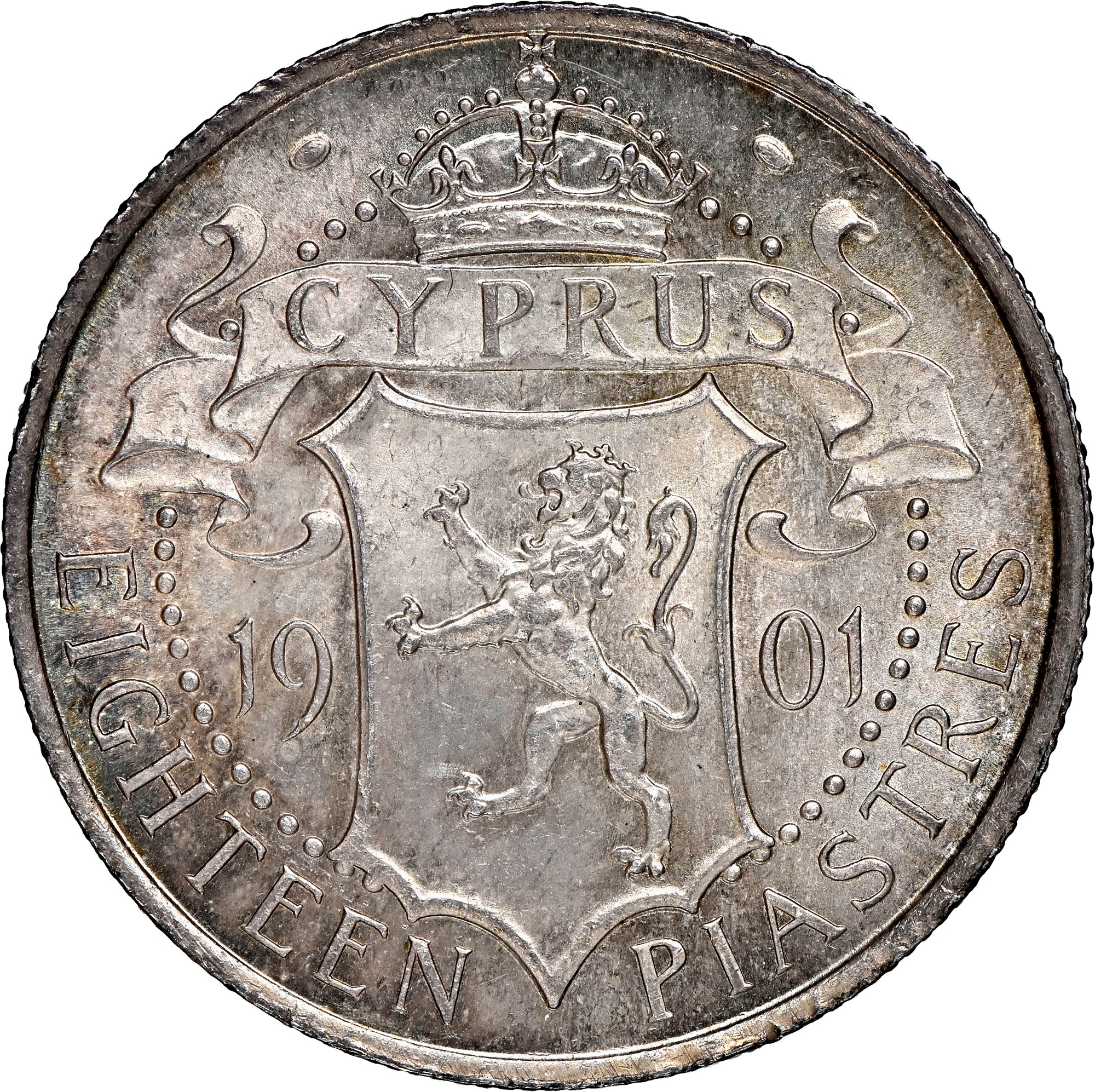 Cyprus 18 Piastres KM 7 Prices & Values | NGC