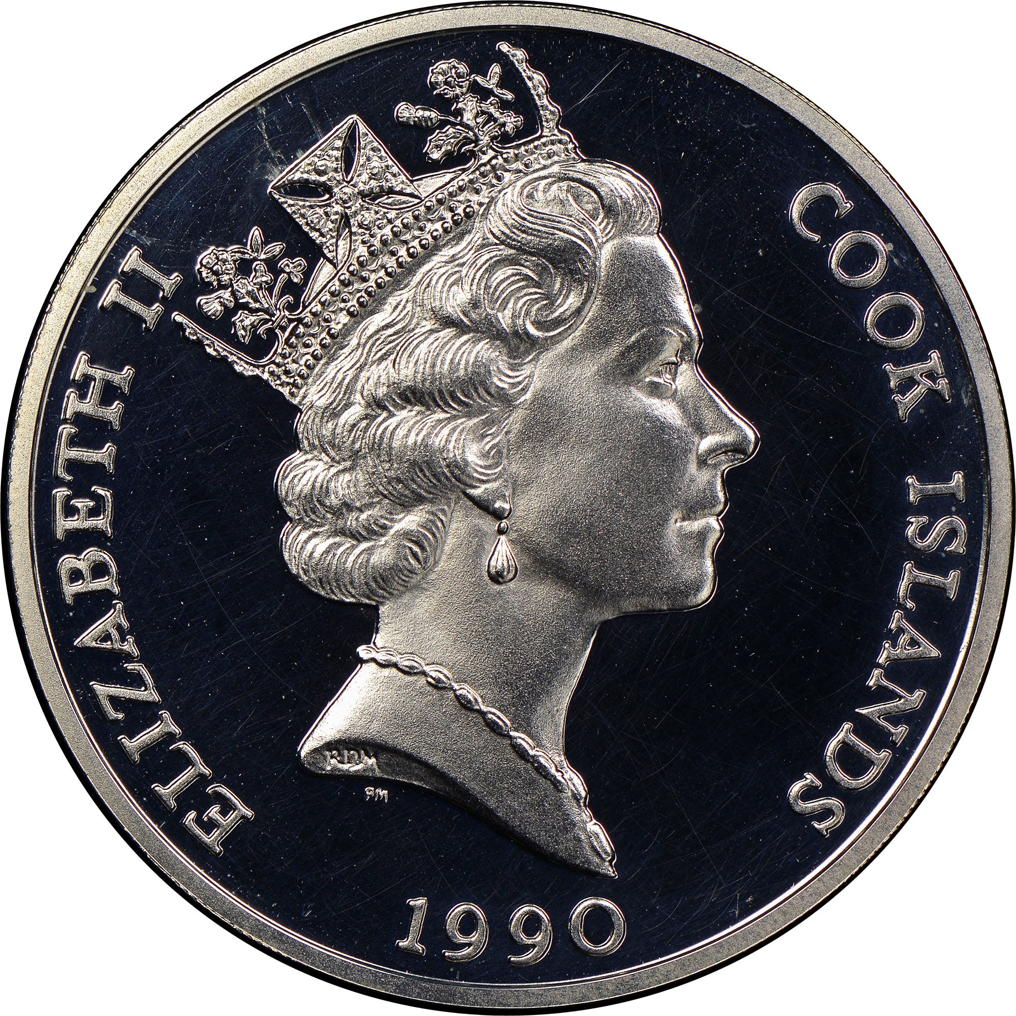 $50 銀貨 NGC クック諸島 1990 コロンブス